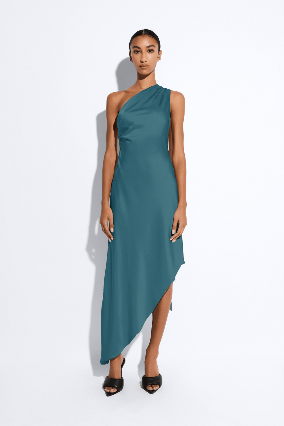 Satin One Shoulder Dress - LAPOINTE