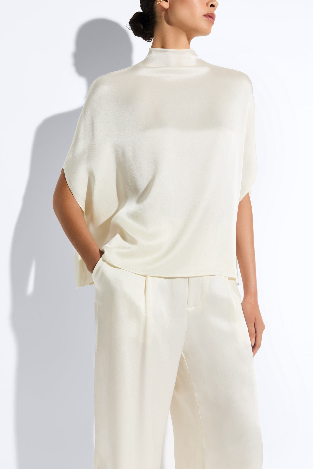 Satin Cape Tee - LAPOINTE