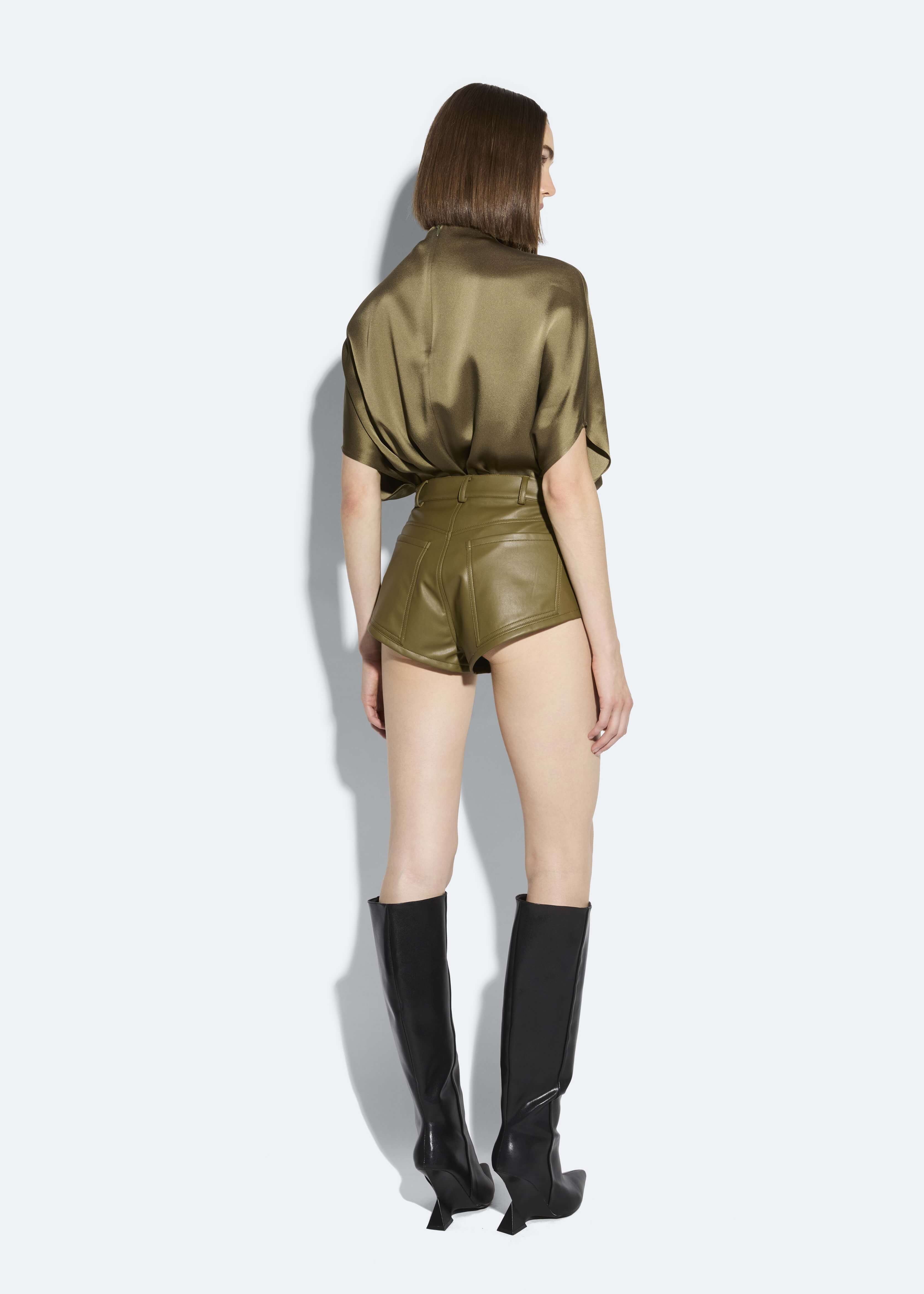 Faux Leather Mini Short