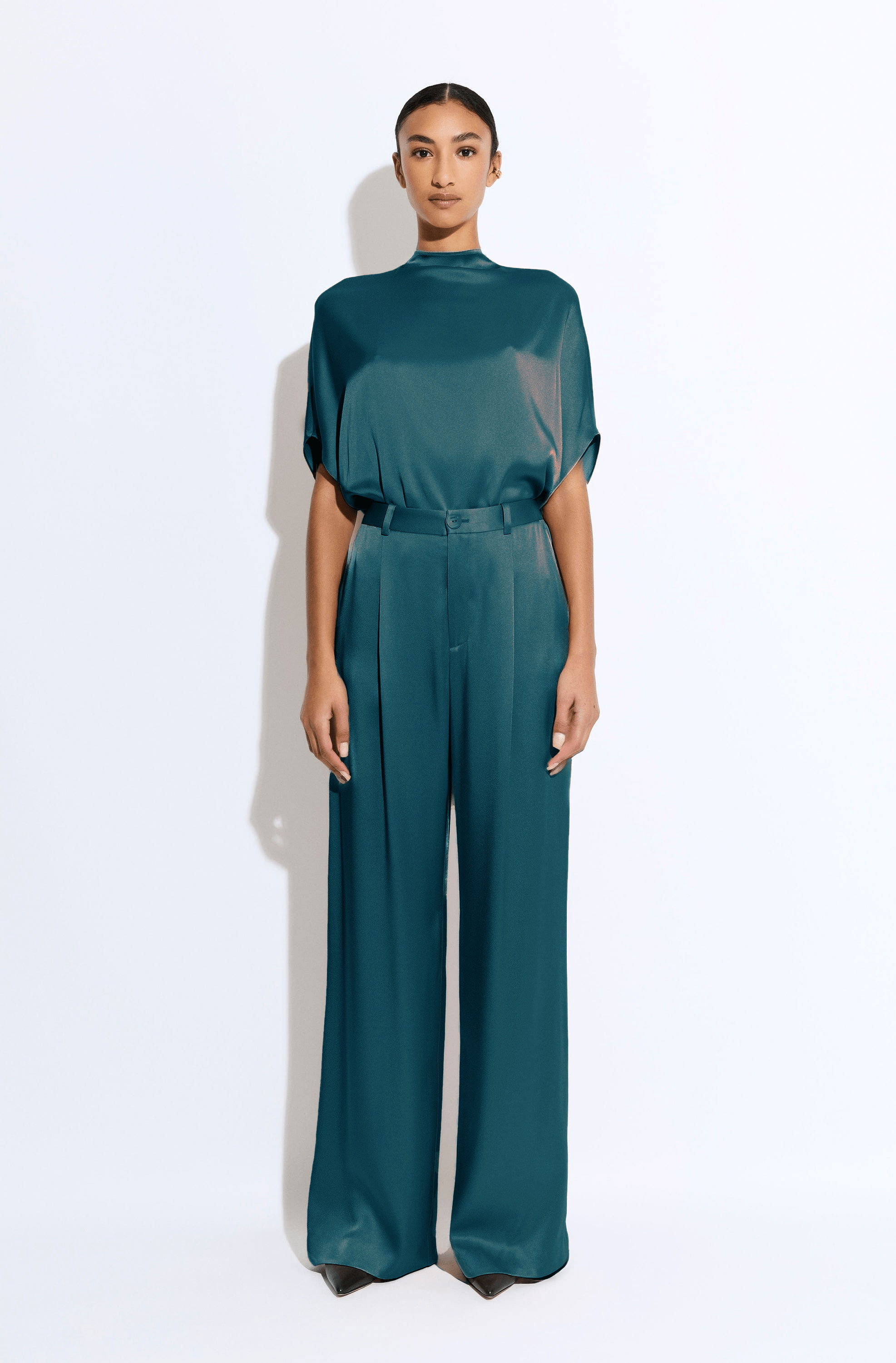 Satin Relaxed Pleated Pant - LAPOINTE