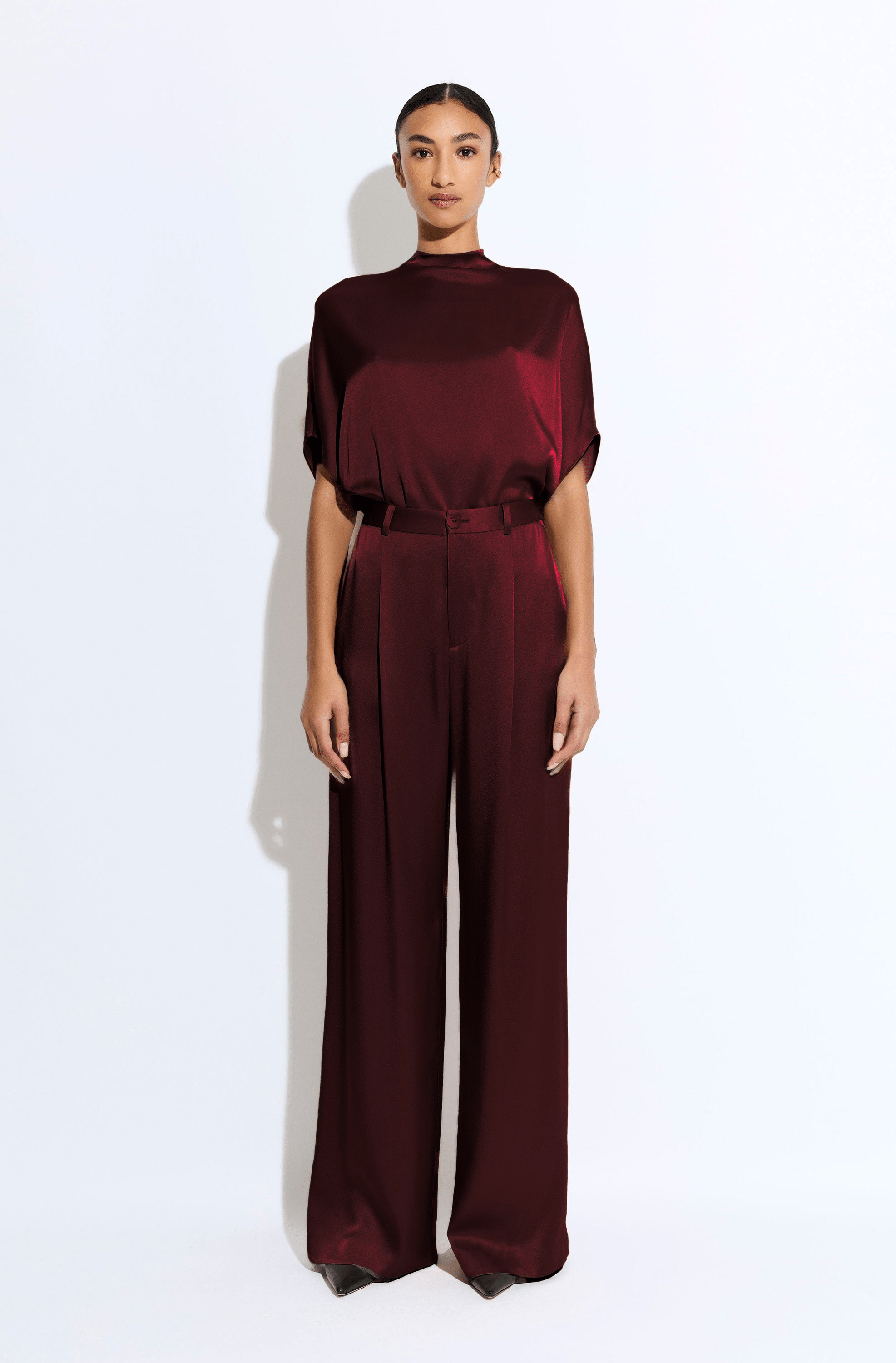 Satin Relaxed Pleated Pant - LAPOINTE