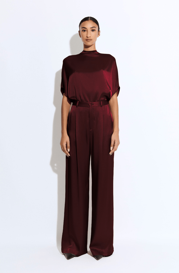 Satin Relaxed Pleated Pant - LAPOINTE