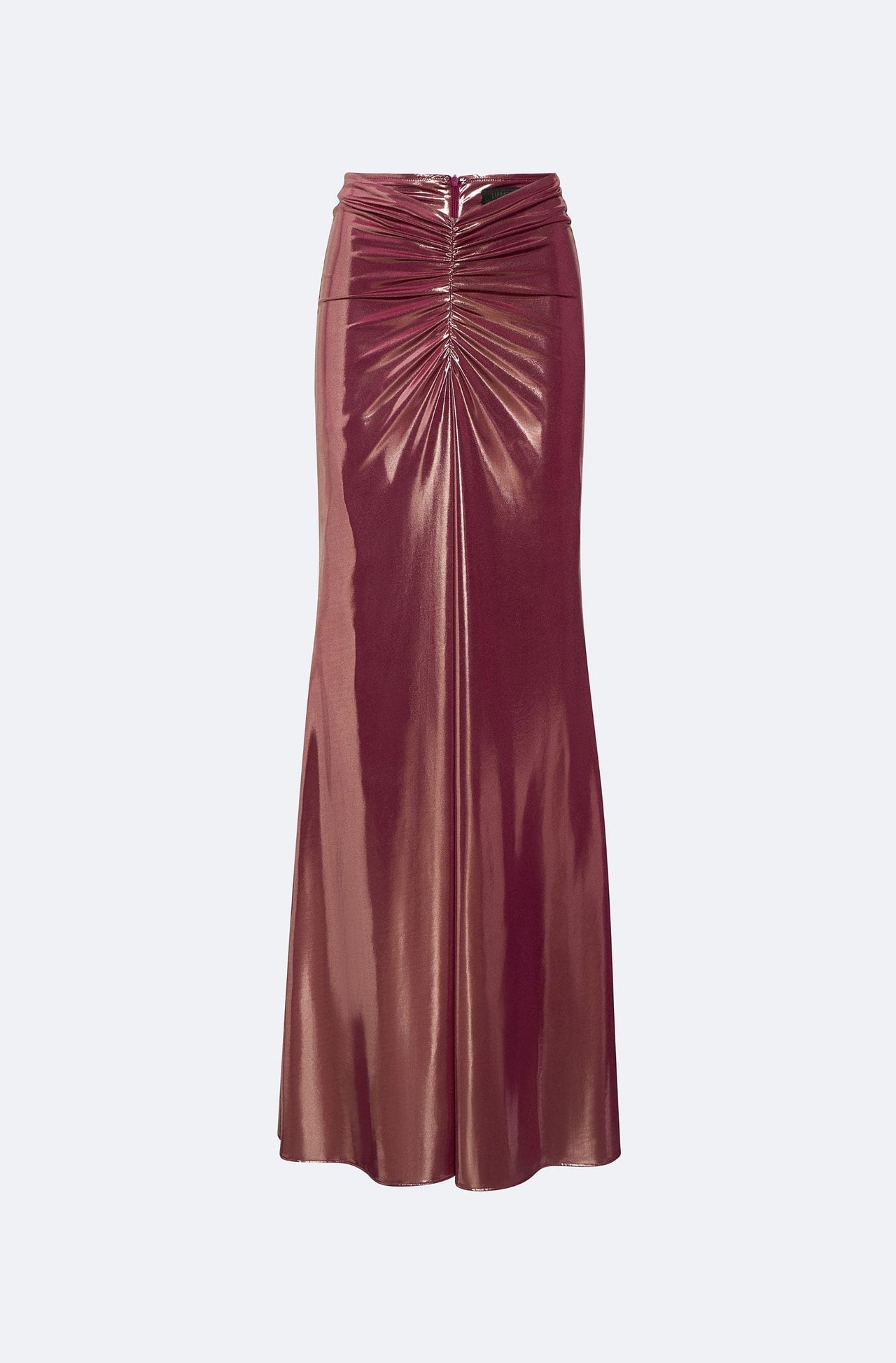 Coated Jersey Ruched Maxi Skirt - LAPOINTE