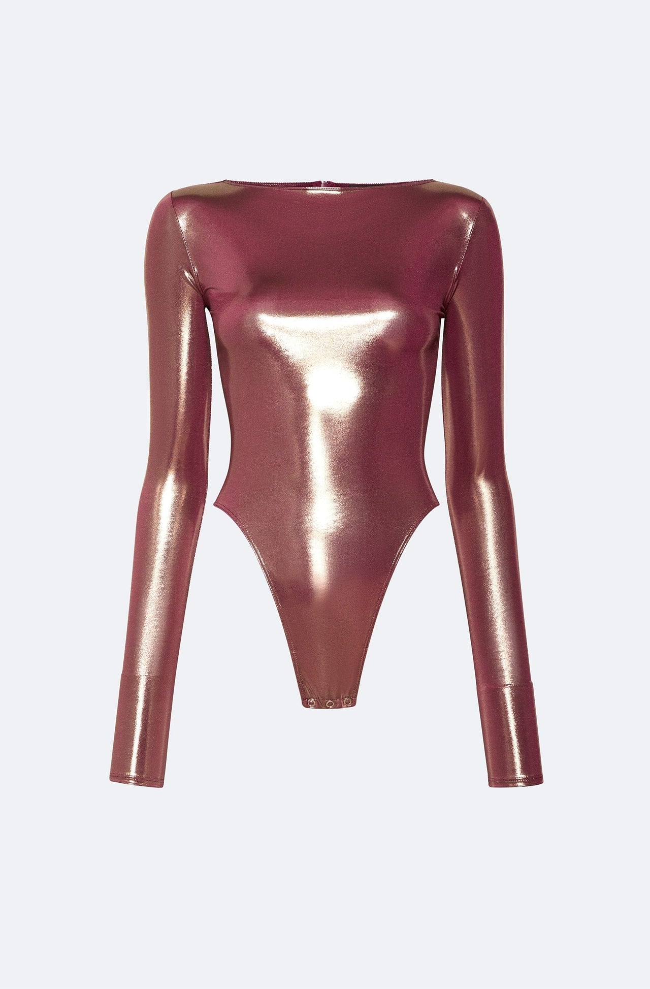 Coated Jersey Boatneck Bodysuit - LAPOINTE