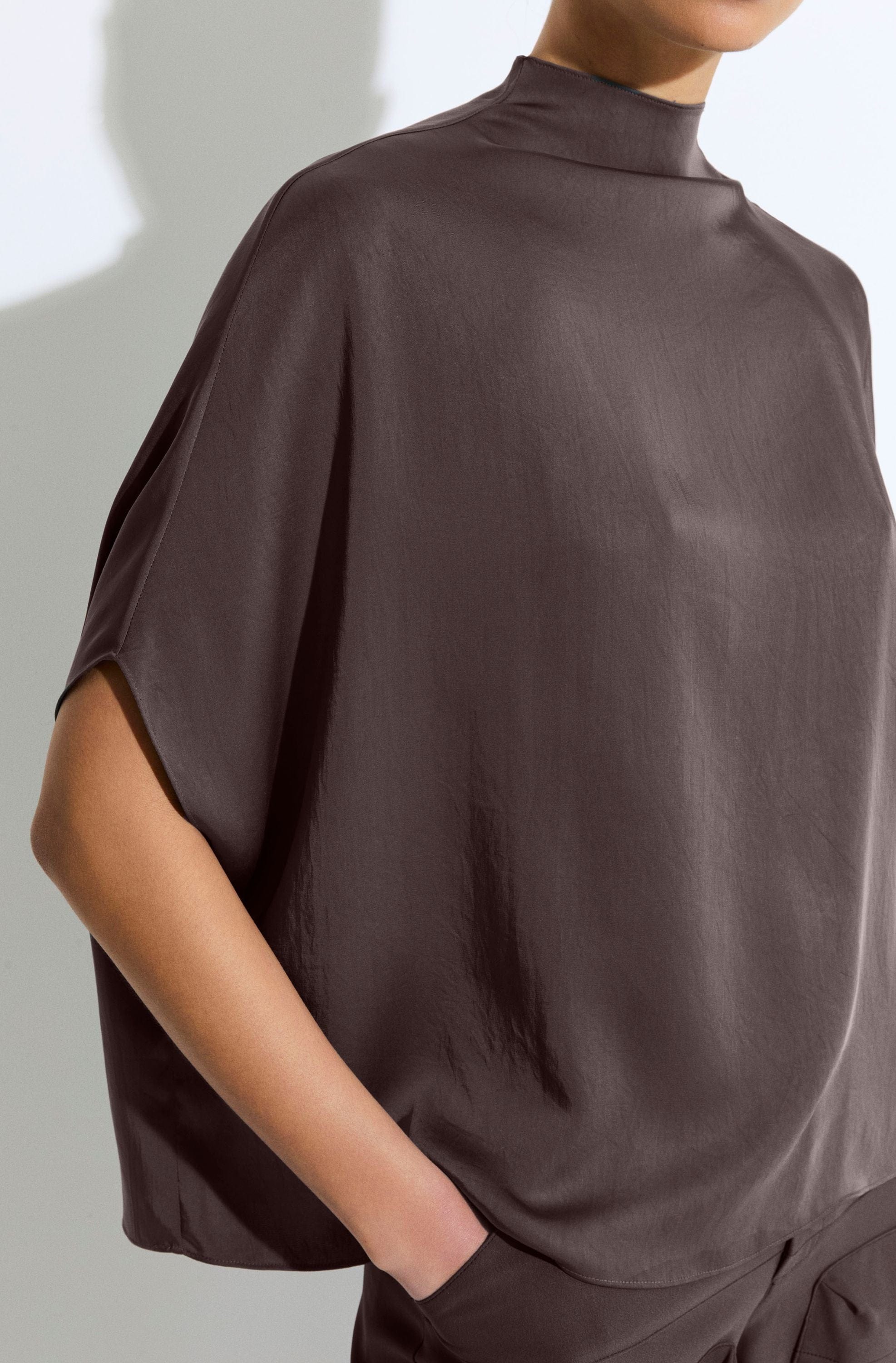 Satin Cape Tee - LAPOINTE