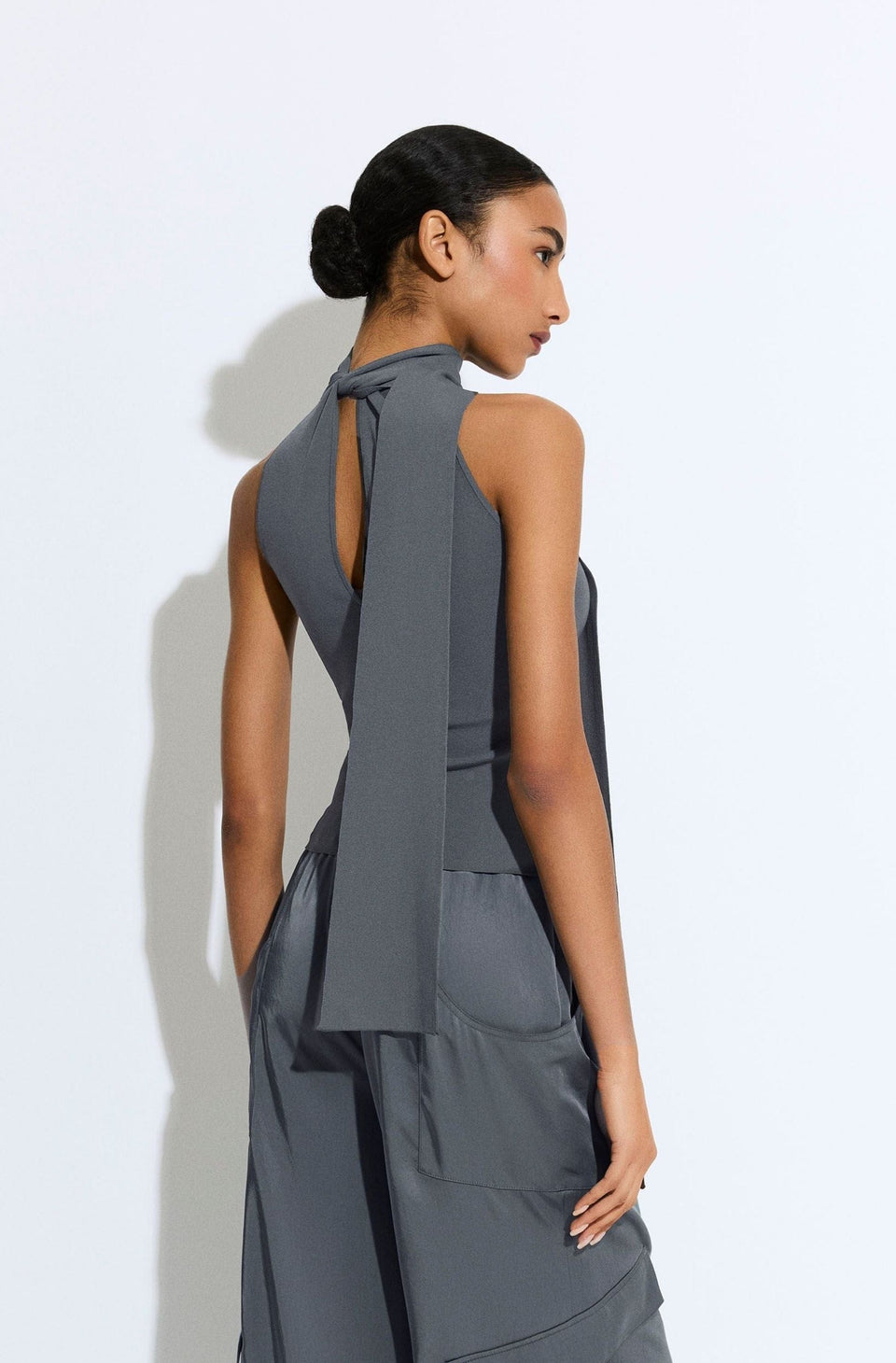 Matte Viscose Halterneck Top - LAPOINTE