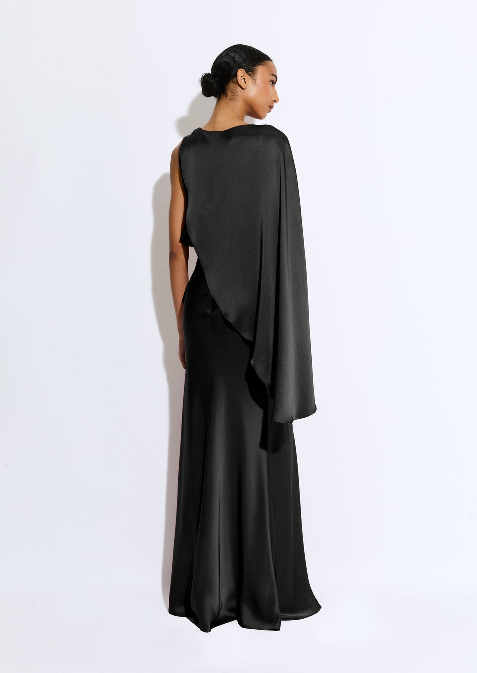 Satin Asymmetric Draped Gown - LAPOINTE
