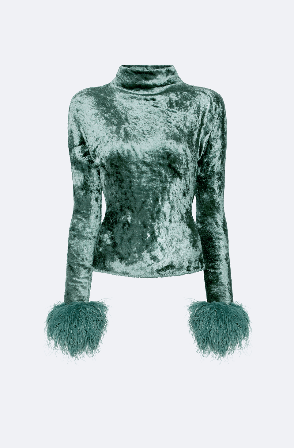Velvet Dolman Top With Feathers - LAPOINTE