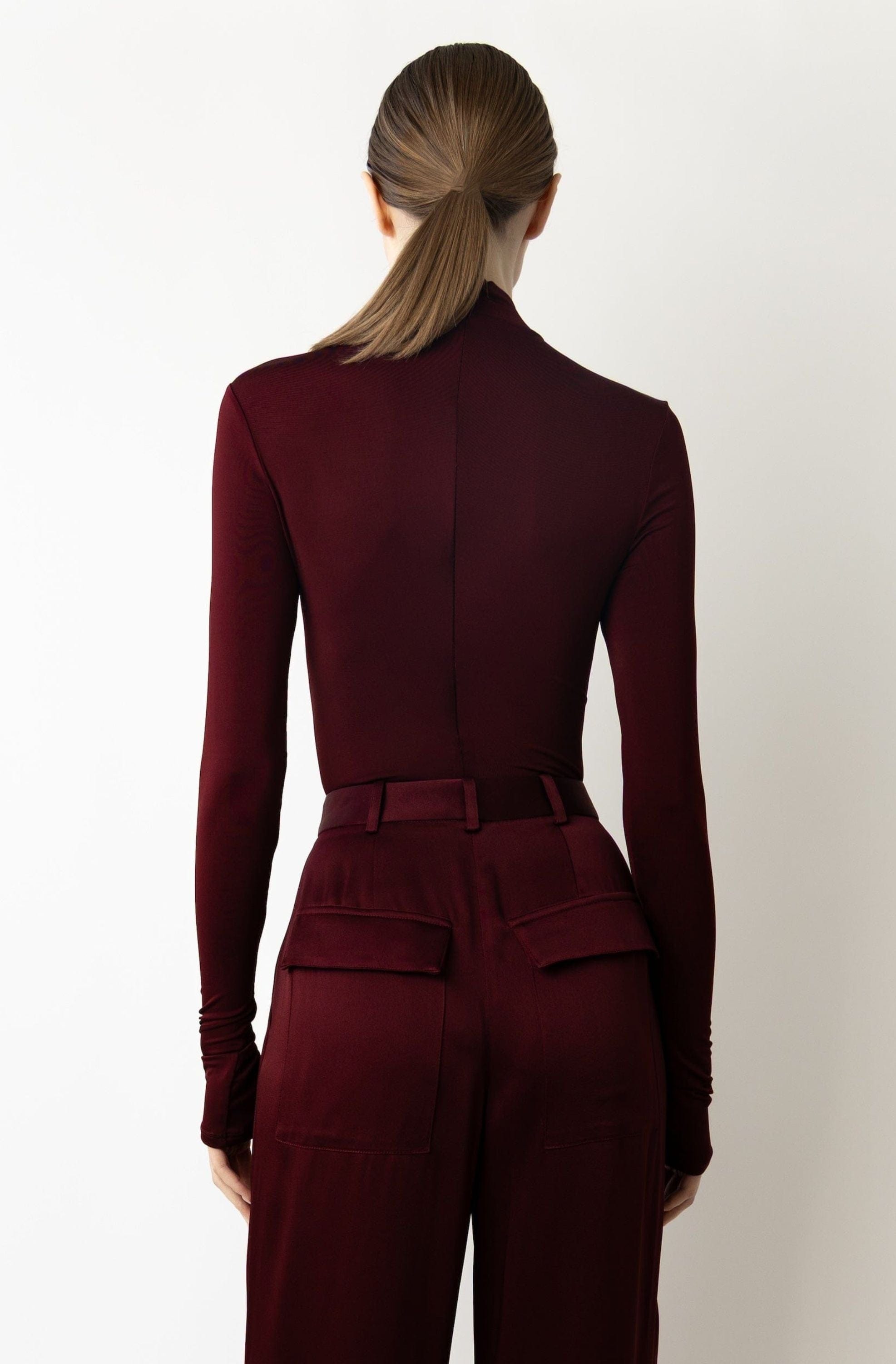 Jersey Mock Neck Bodysuit - LAPOINTE