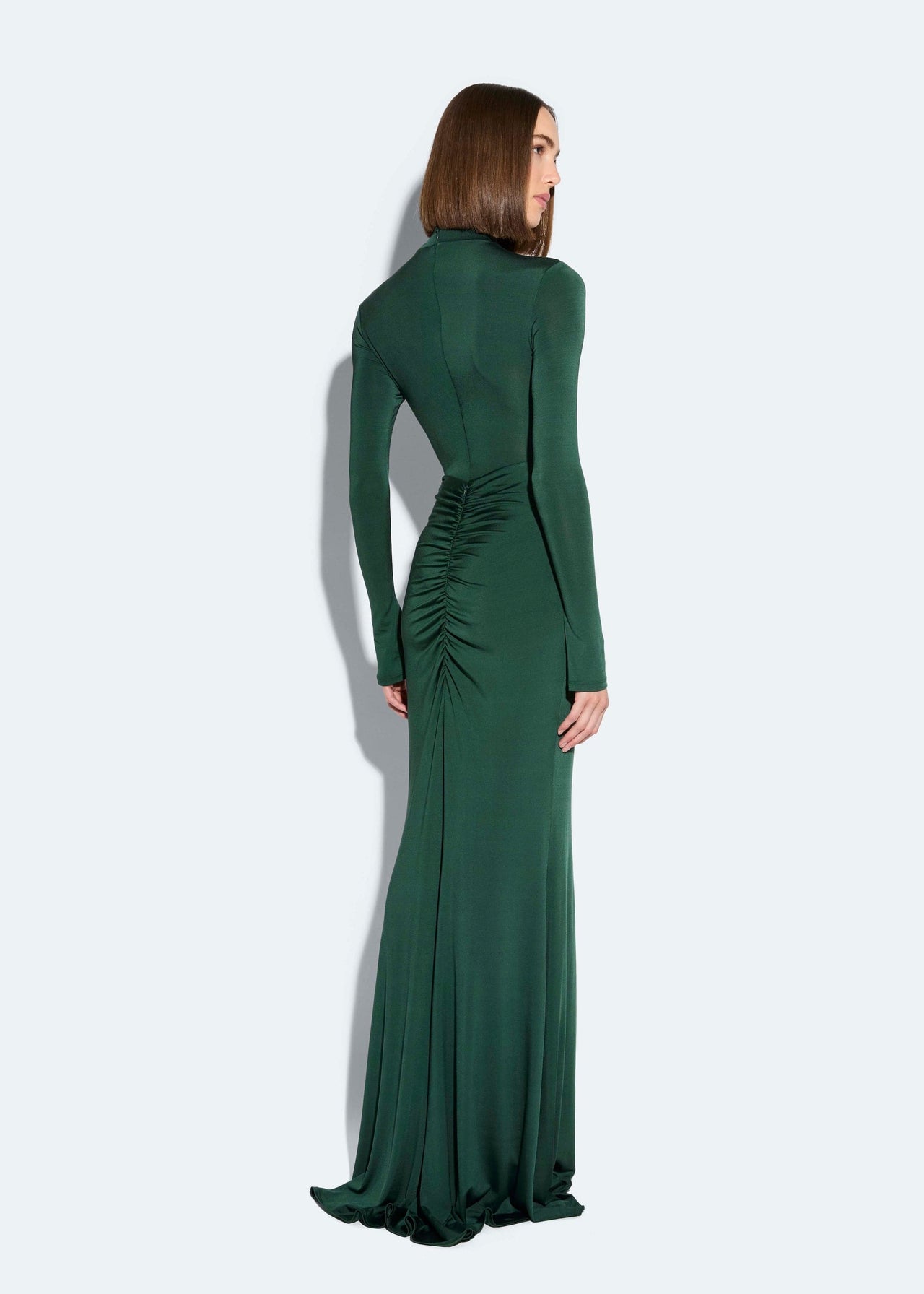 Jersey Ruched Maxi Skirt