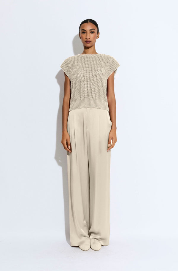 Satin Relaxed Pleated Pant - LAPOINTE