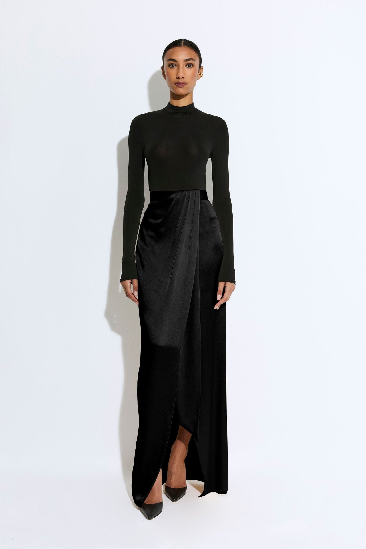 Satin Wrap Maxi Skirt - LAPOINTE