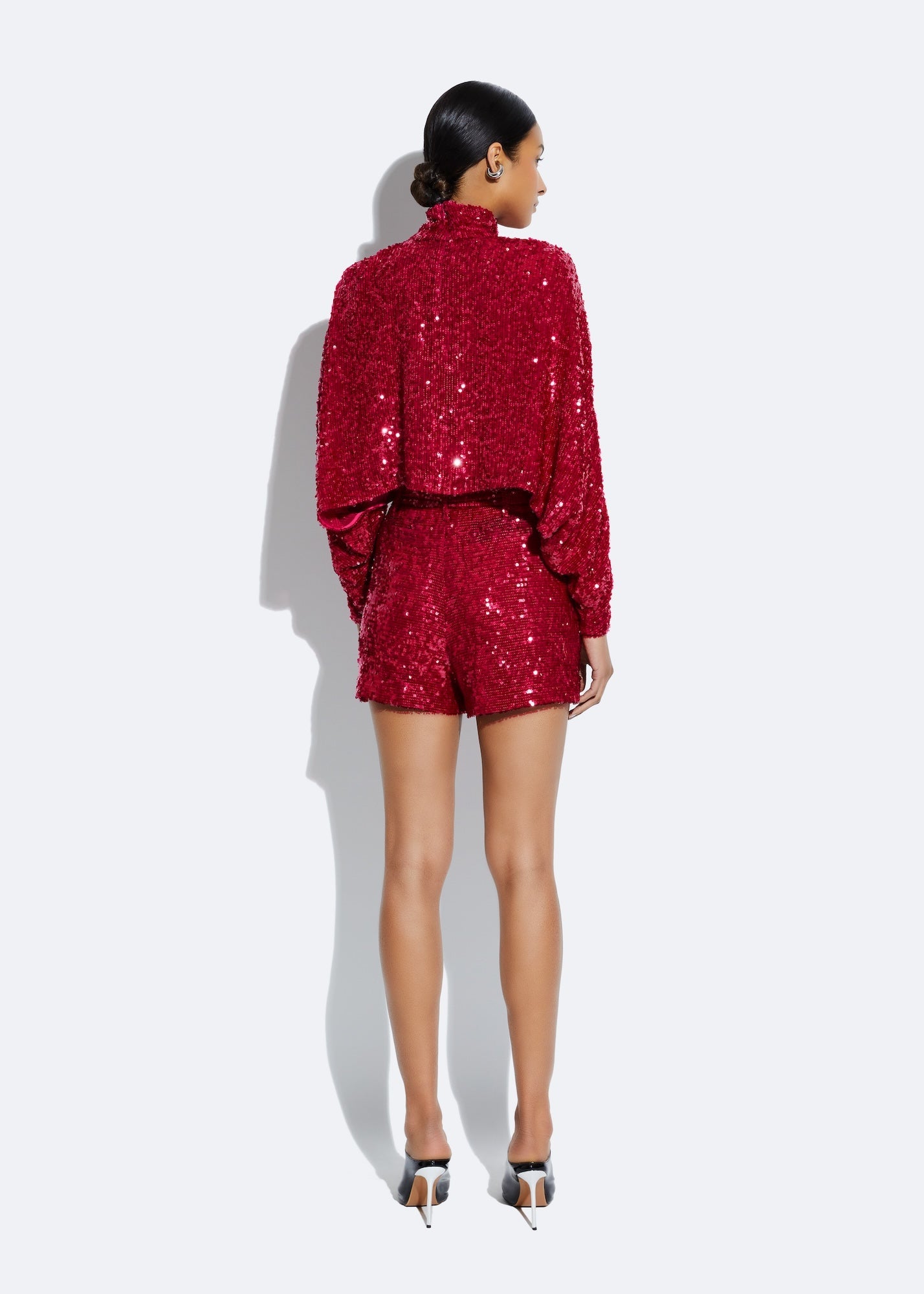 Sequin Belted Shorts - LAPOINTE