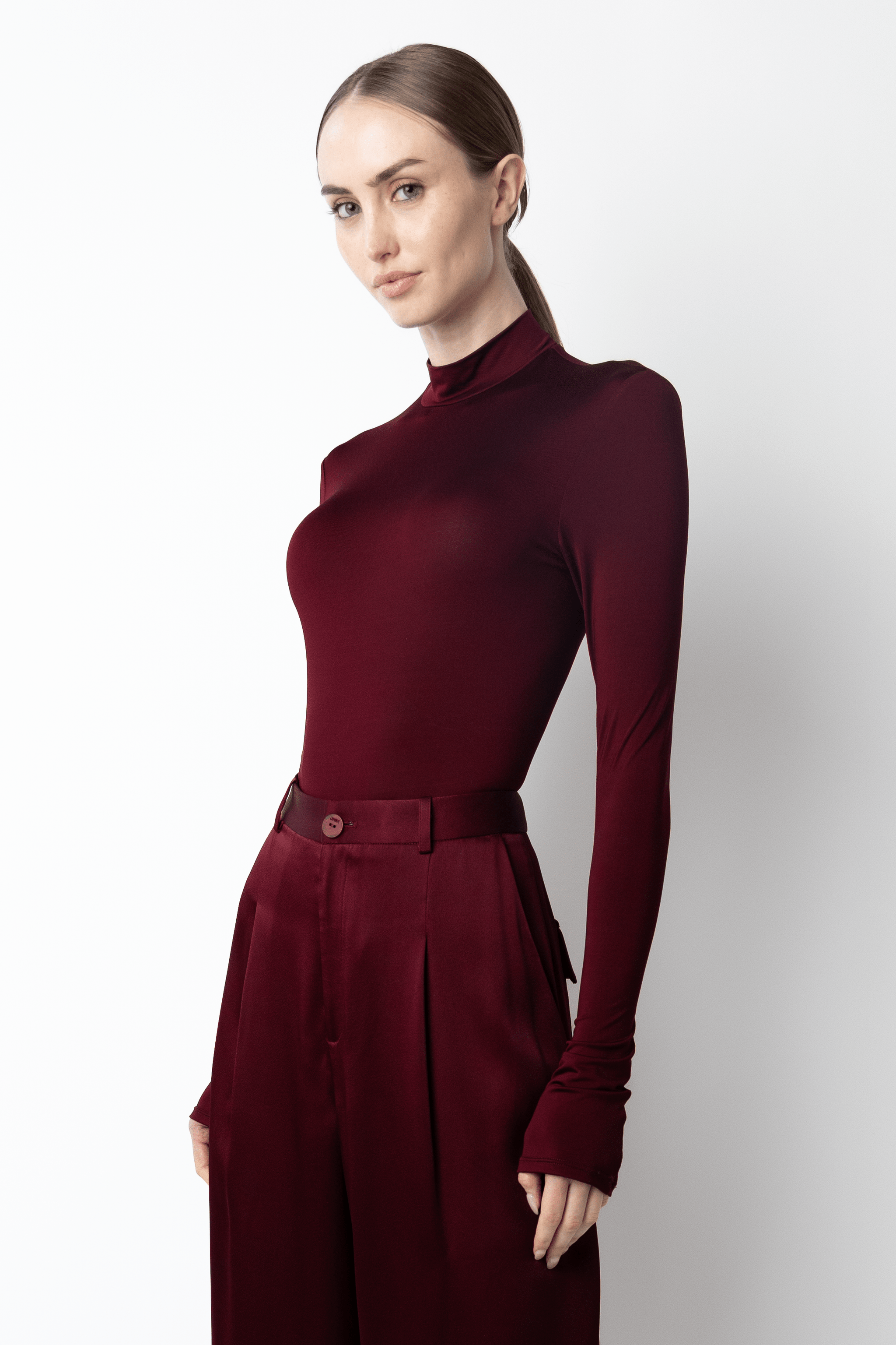 Jersey Mock Neck Bodysuit - LAPOINTE