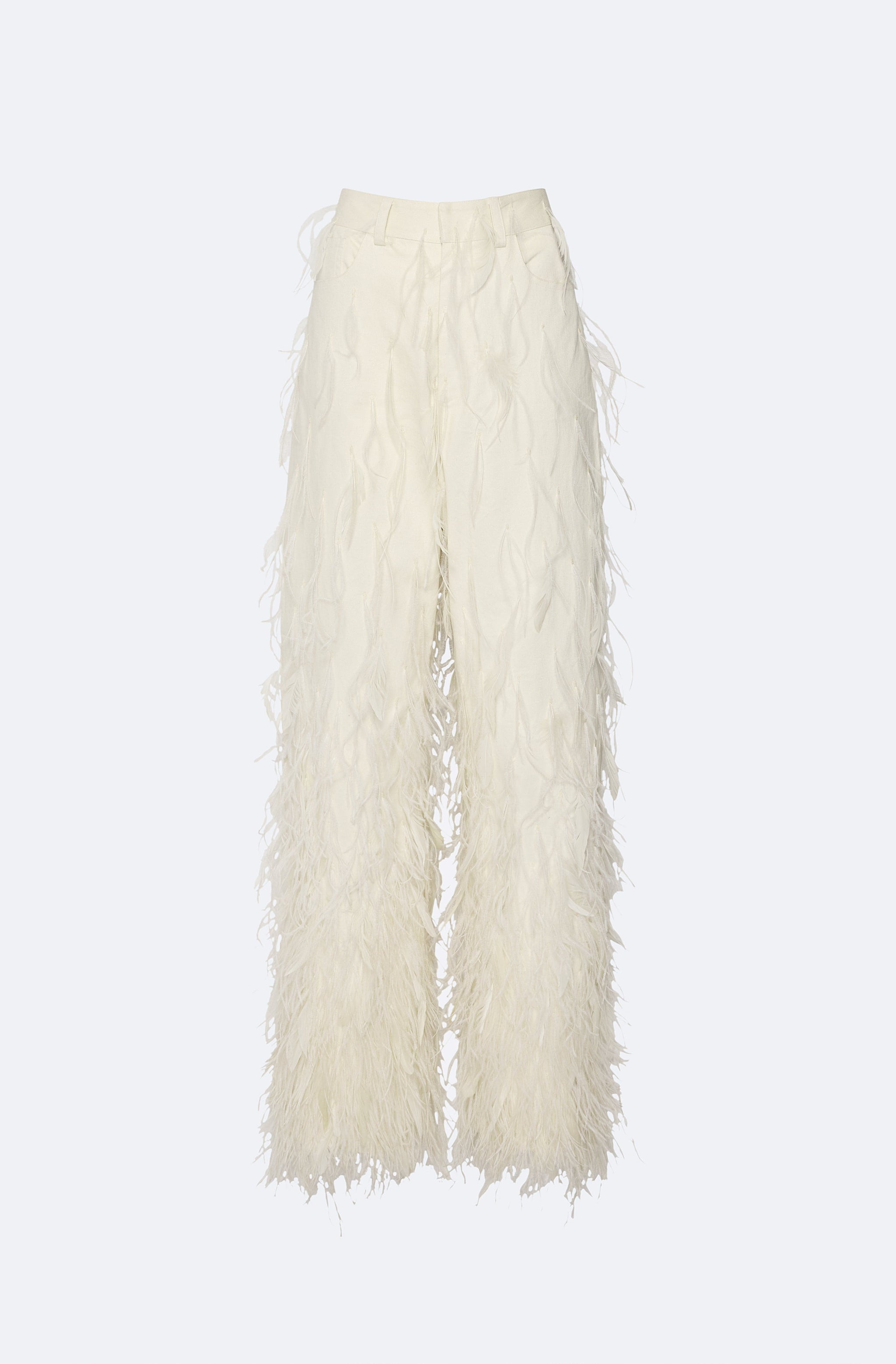 Stretch Cotton Twill Slouchy Pant With Feathers - LAPOINTE