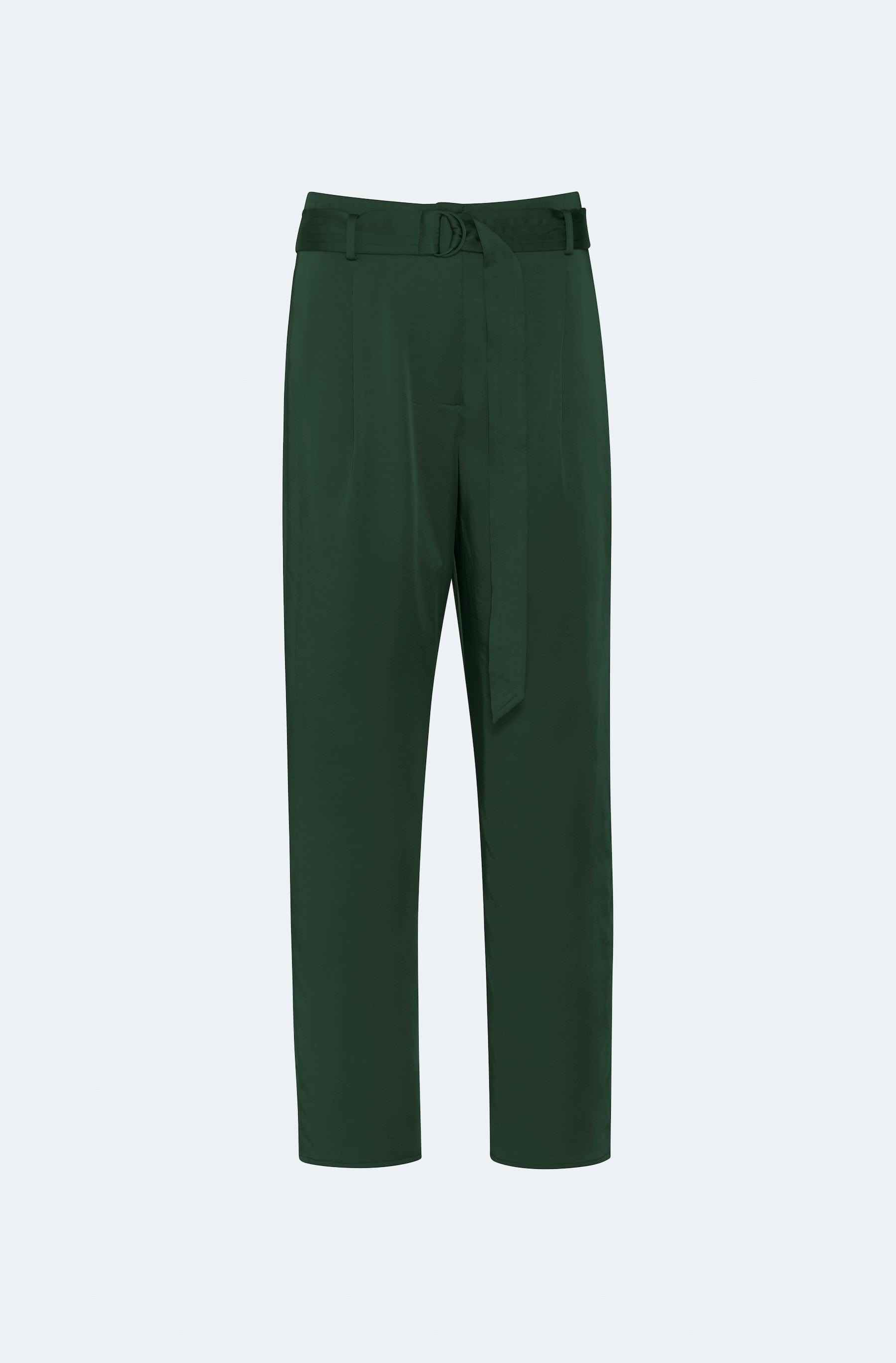 Satin Belted Cropped Pant