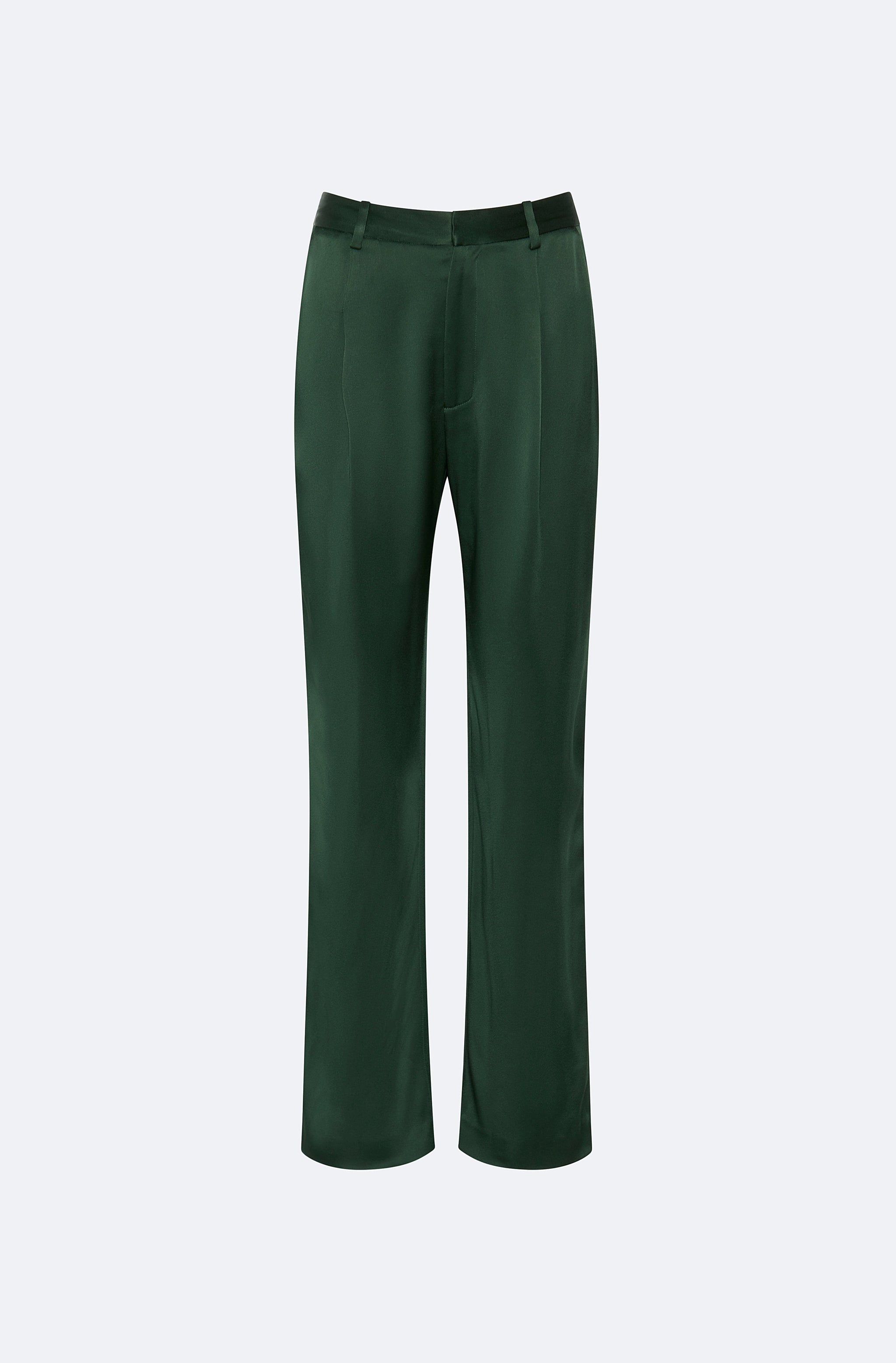 Satin Tapered Pleated Pant