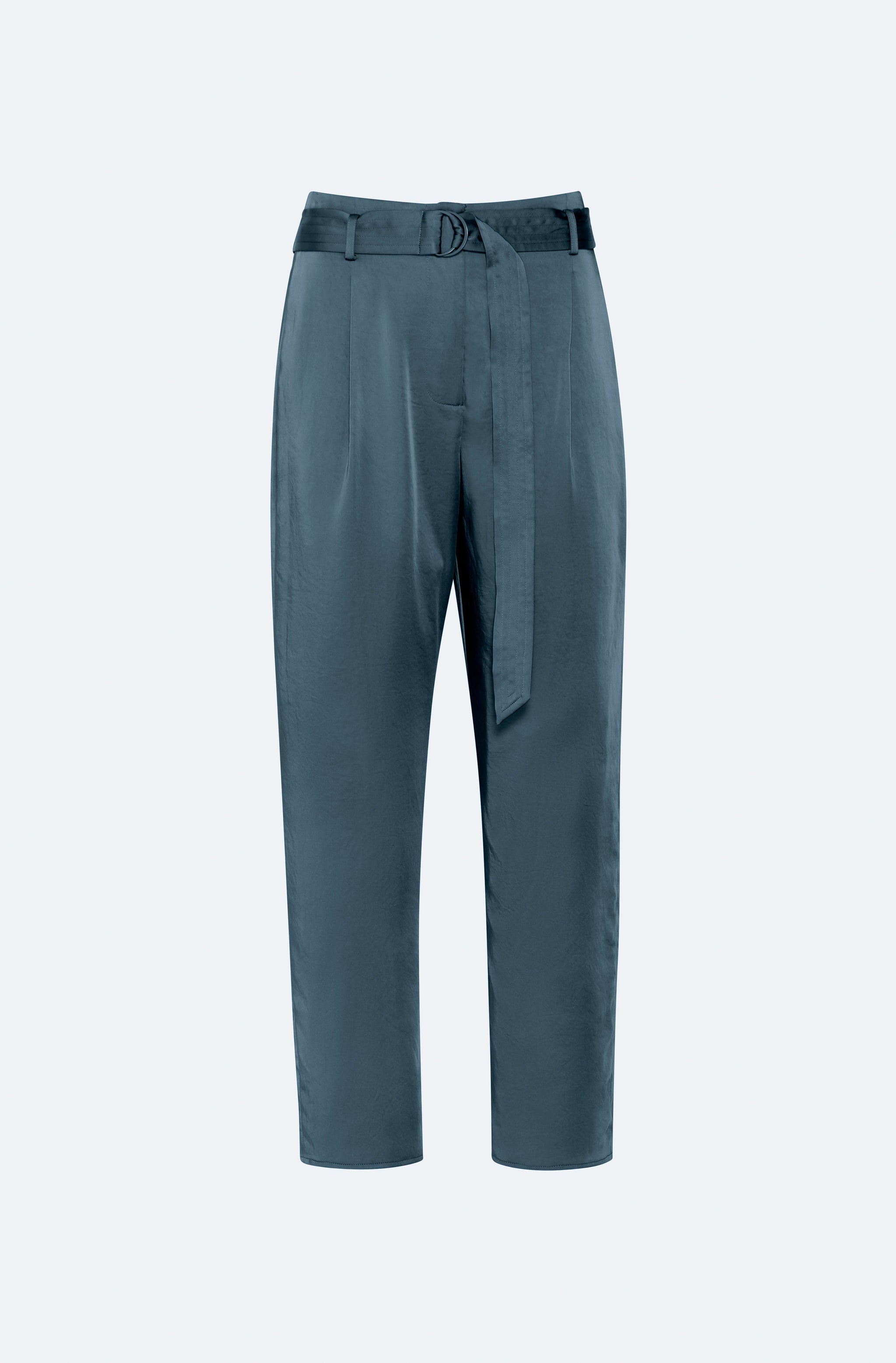Satin Belted Cropped Pant