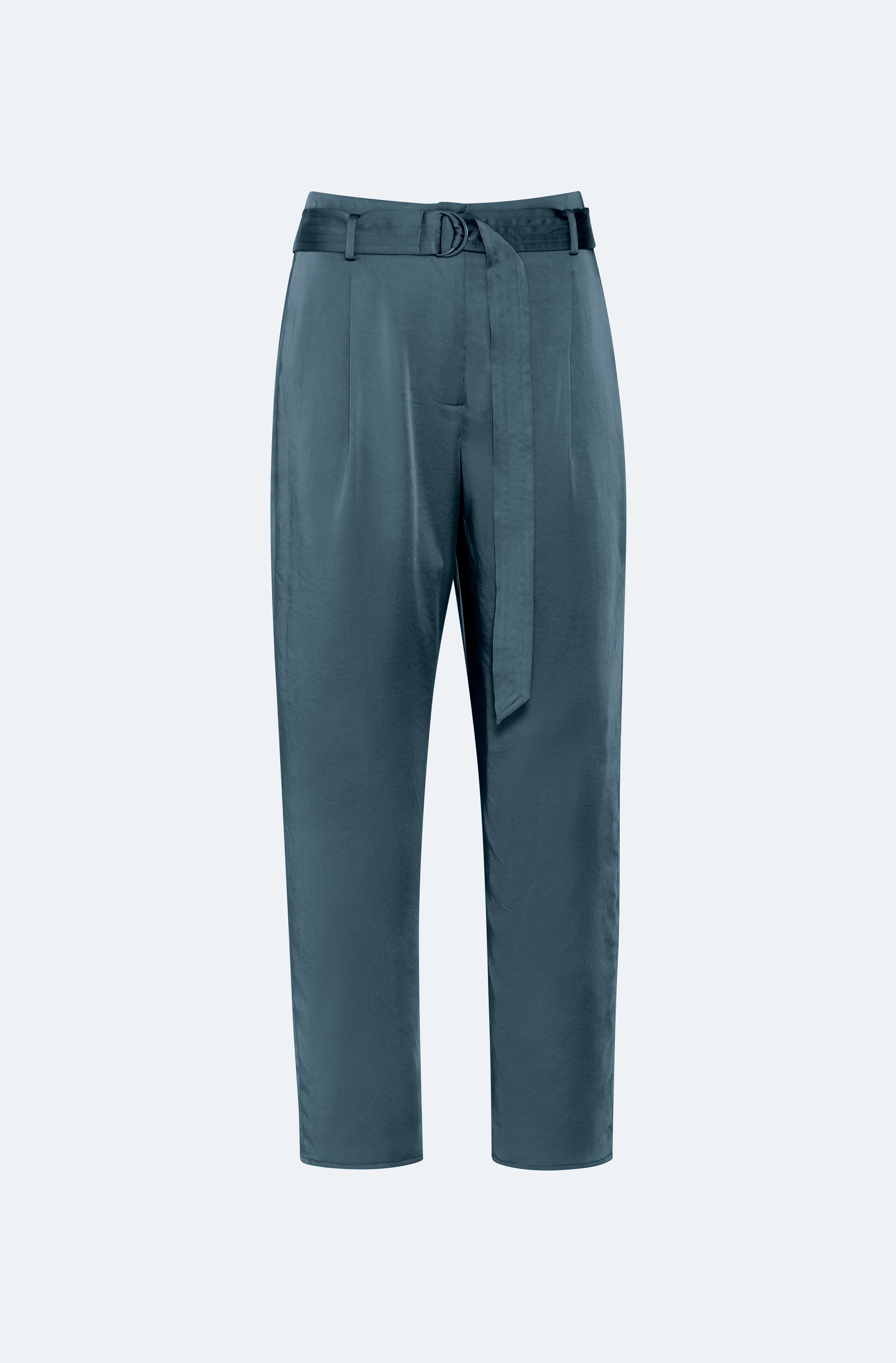 Satin Belted Cropped Pant