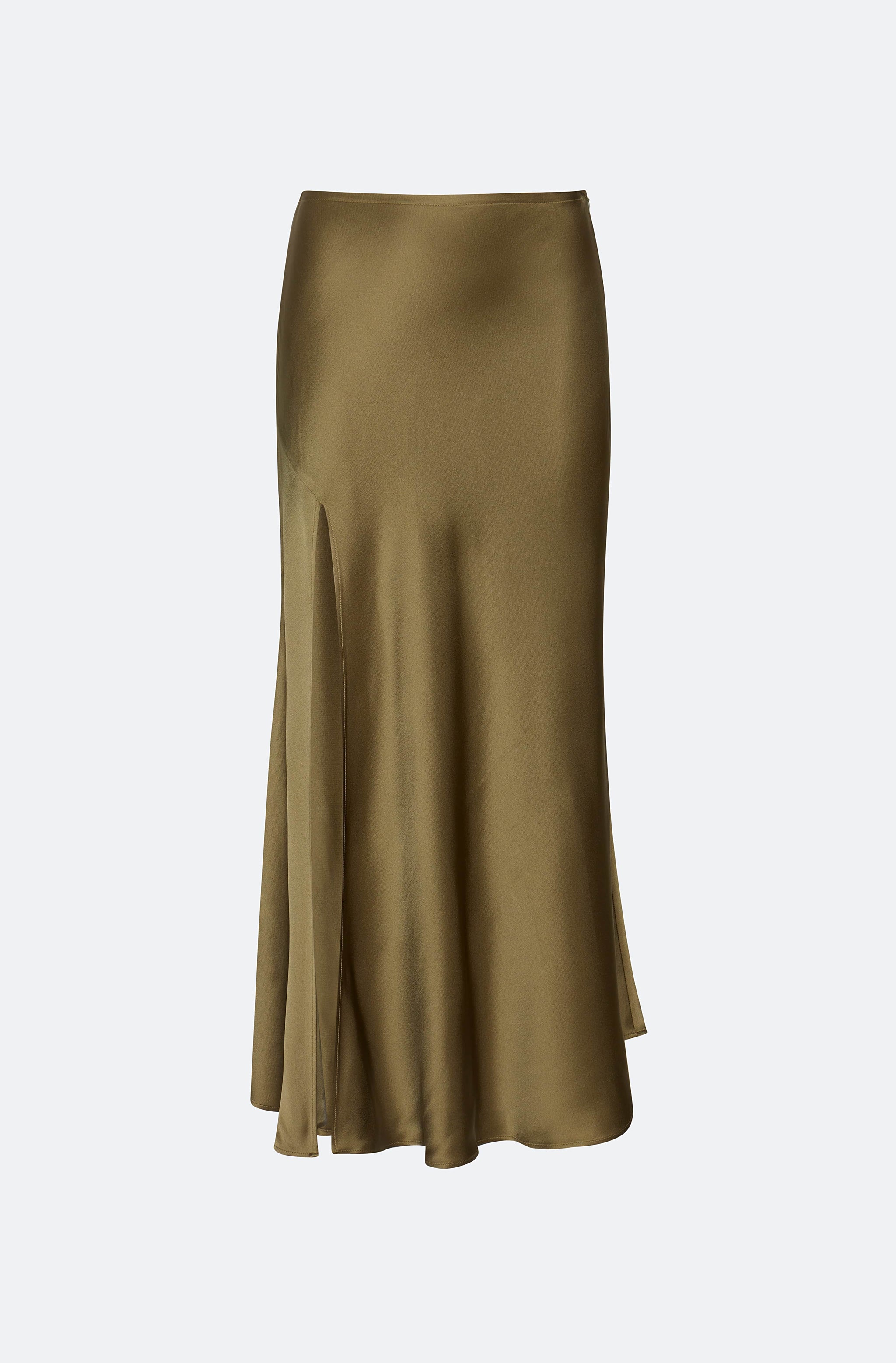 Satin Bias Midi Skirt