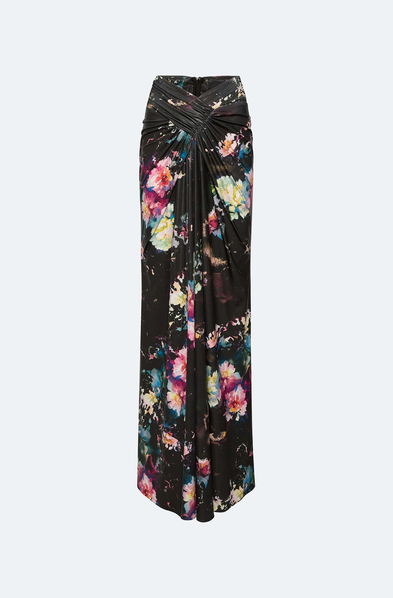 Floral Jersey Wrap Maxi Skirt - LAPOINTE