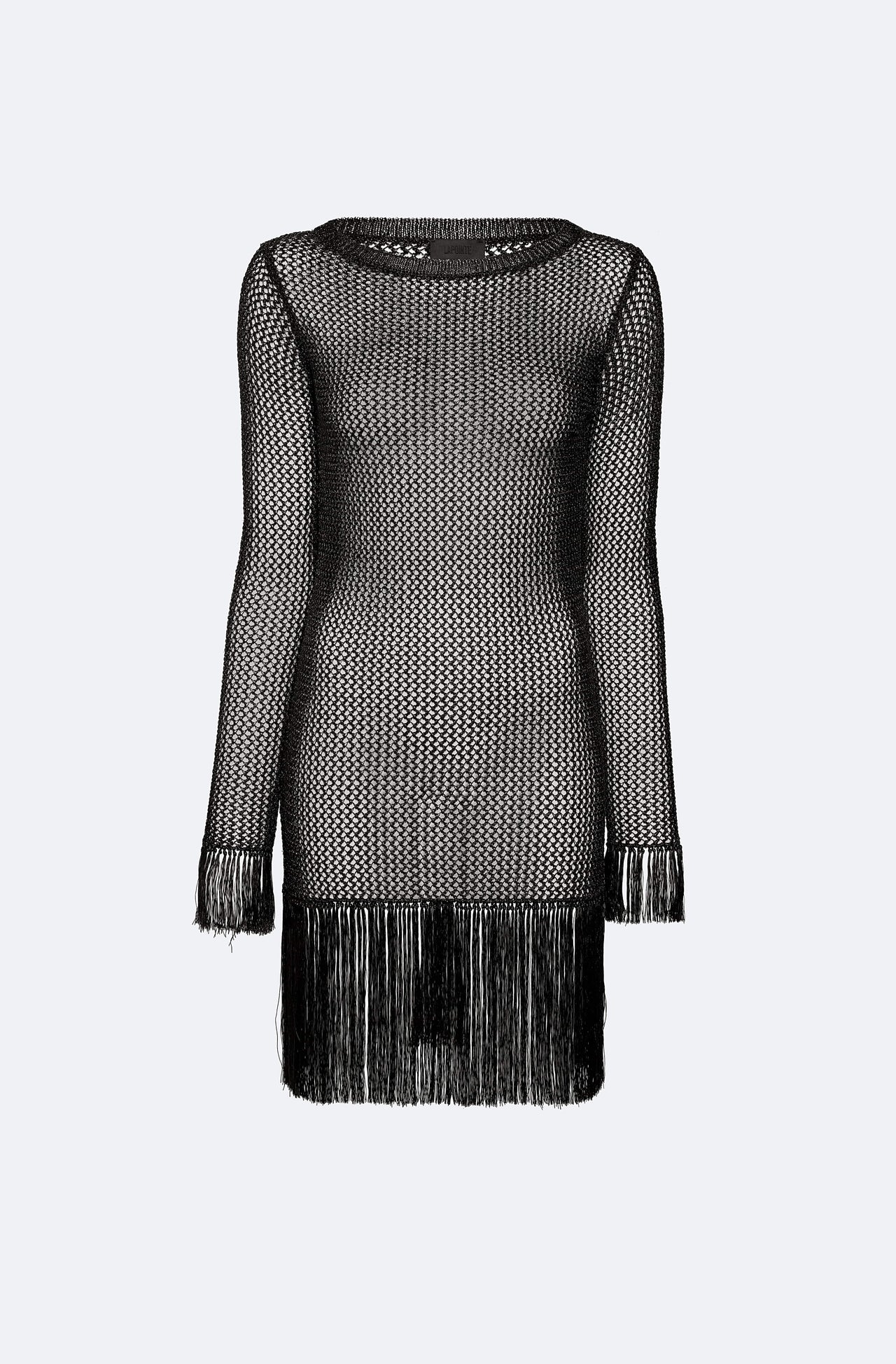 Metallic Netting Fringe Mini Dress - LAPOINTE