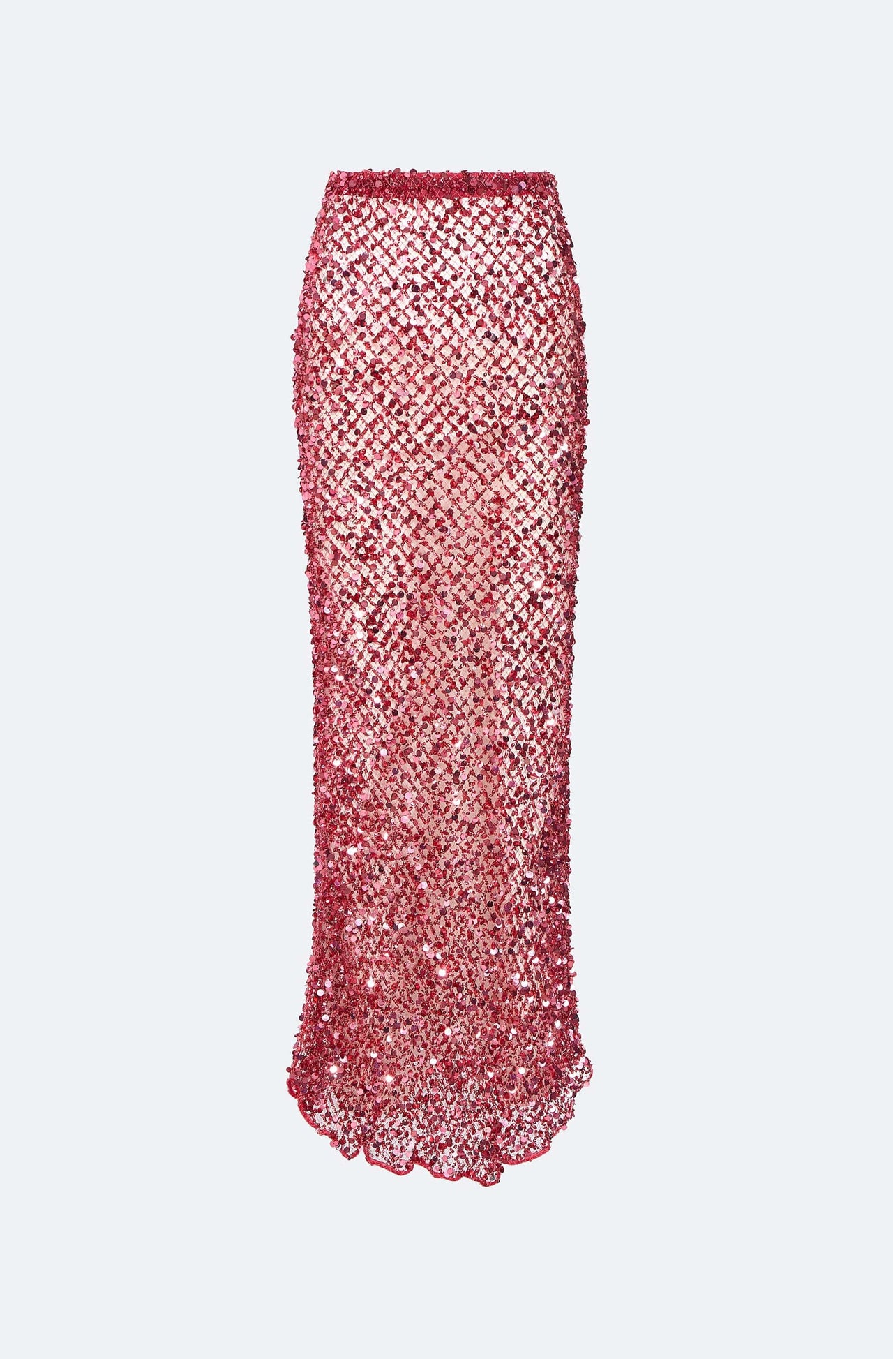 Net Mesh Sequin Flare Skirt - LAPOINTE