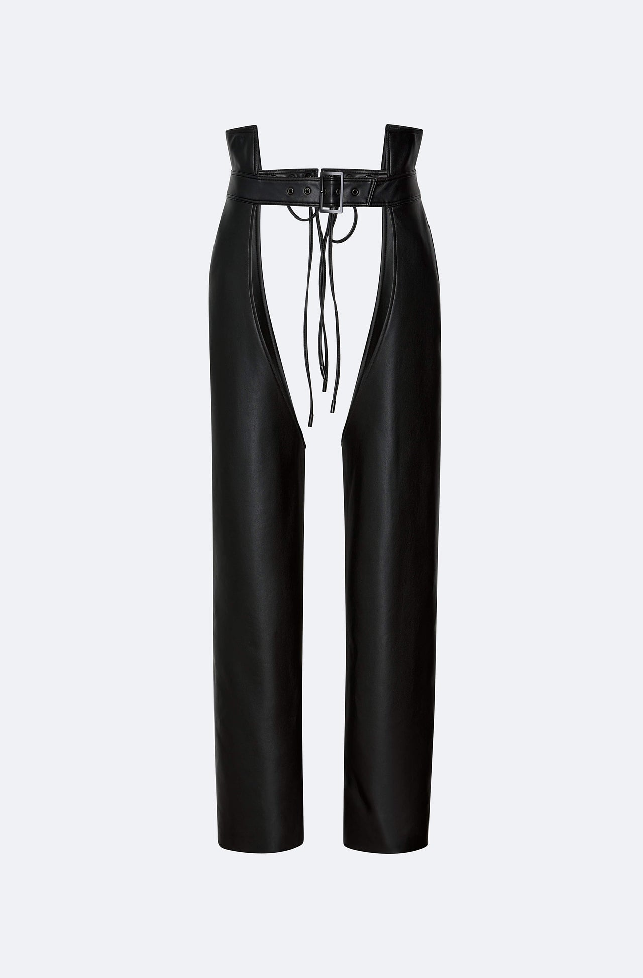Stretch Faux Leather Chaps - LAPOINTE