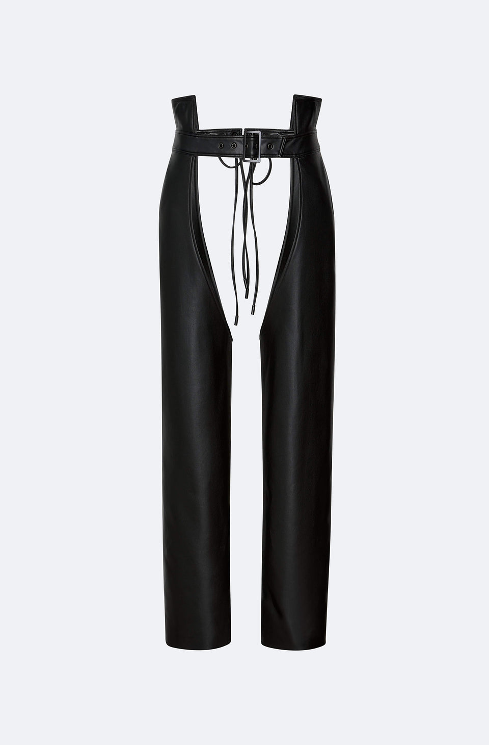 Stretch Faux Leather Chaps - LAPOINTE