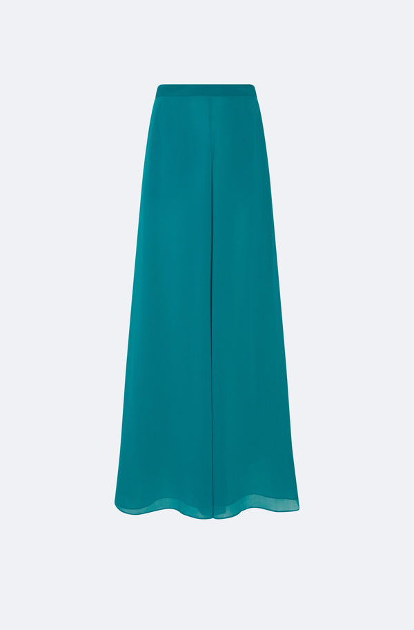 Lightweight Georgette Wide Leg Pant With Pockets - LAPOINTE