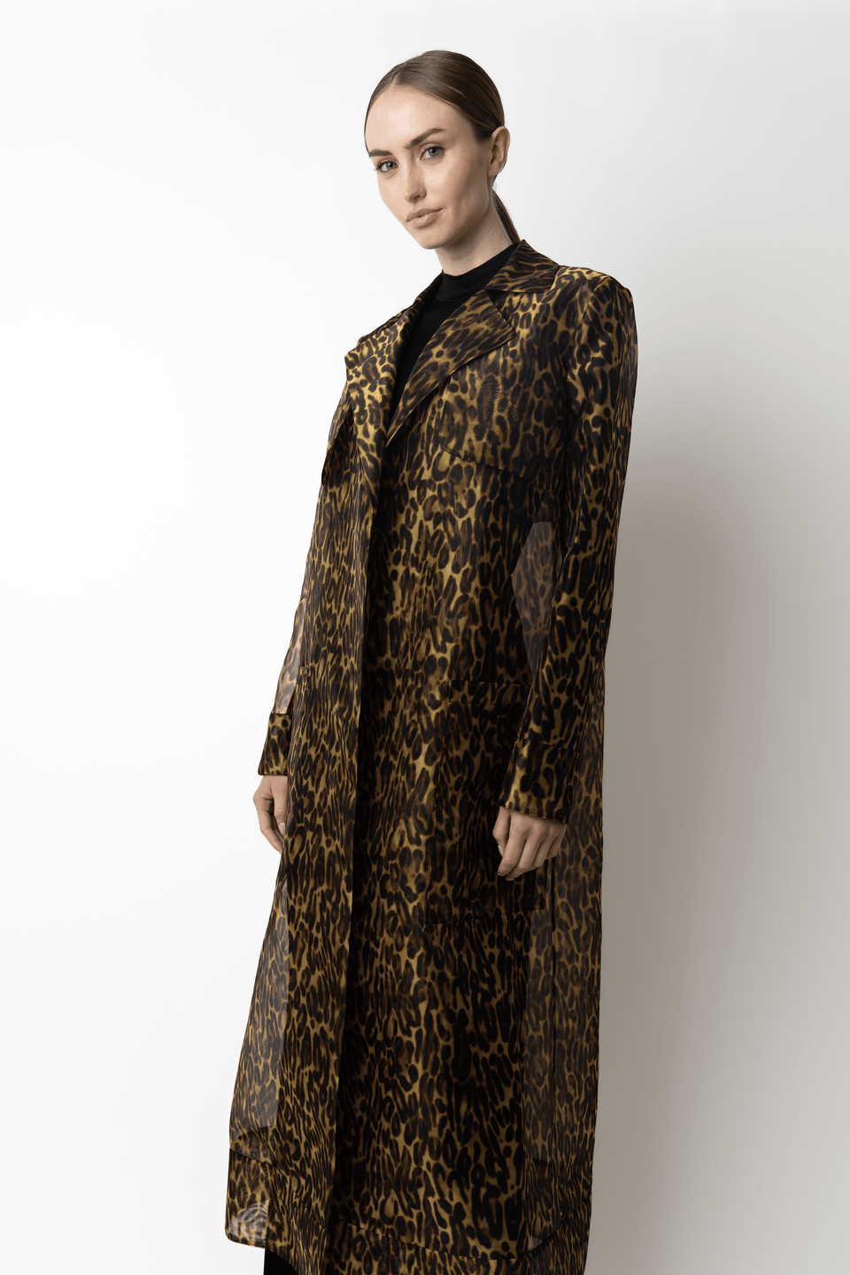 Leopard Organza Sheer Duster - LAPOINTE