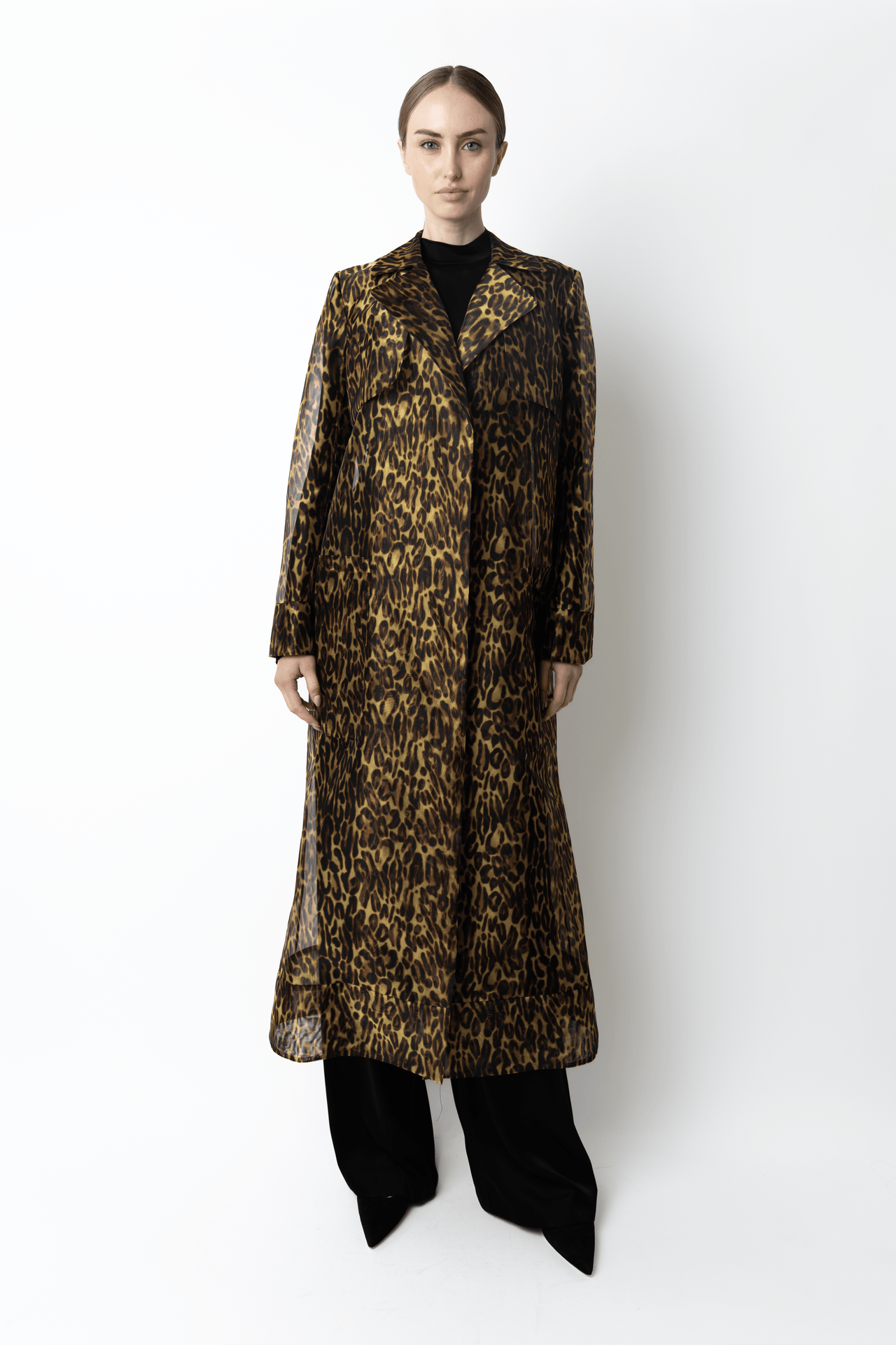 Leopard Organza Sheer Duster - LAPOINTE