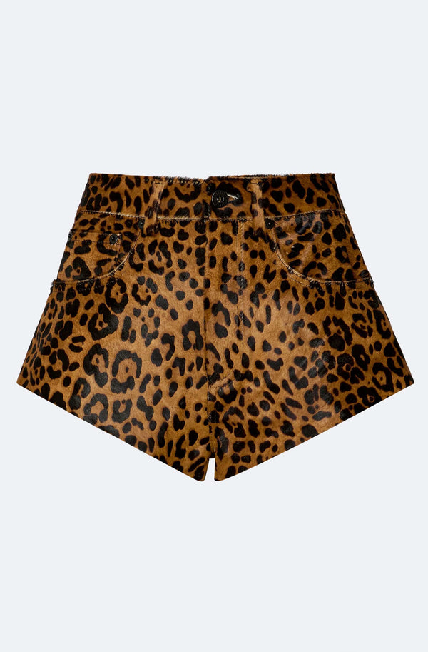 Leopard Calf Hair Mini Short - LAPOINTE