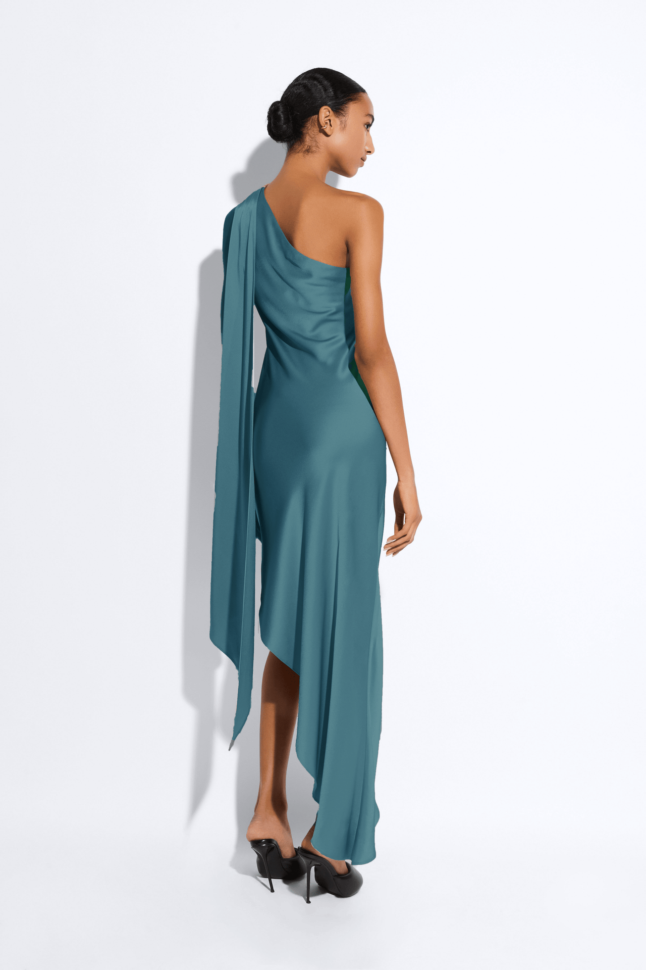 Satin One Shoulder Dress - LAPOINTE