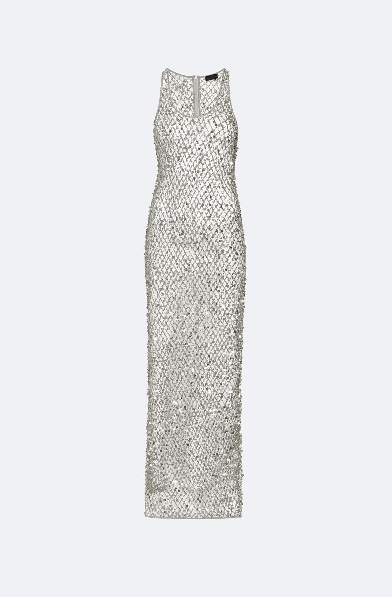 Net Mesh Sequin Tank Gown - LAPOINTE