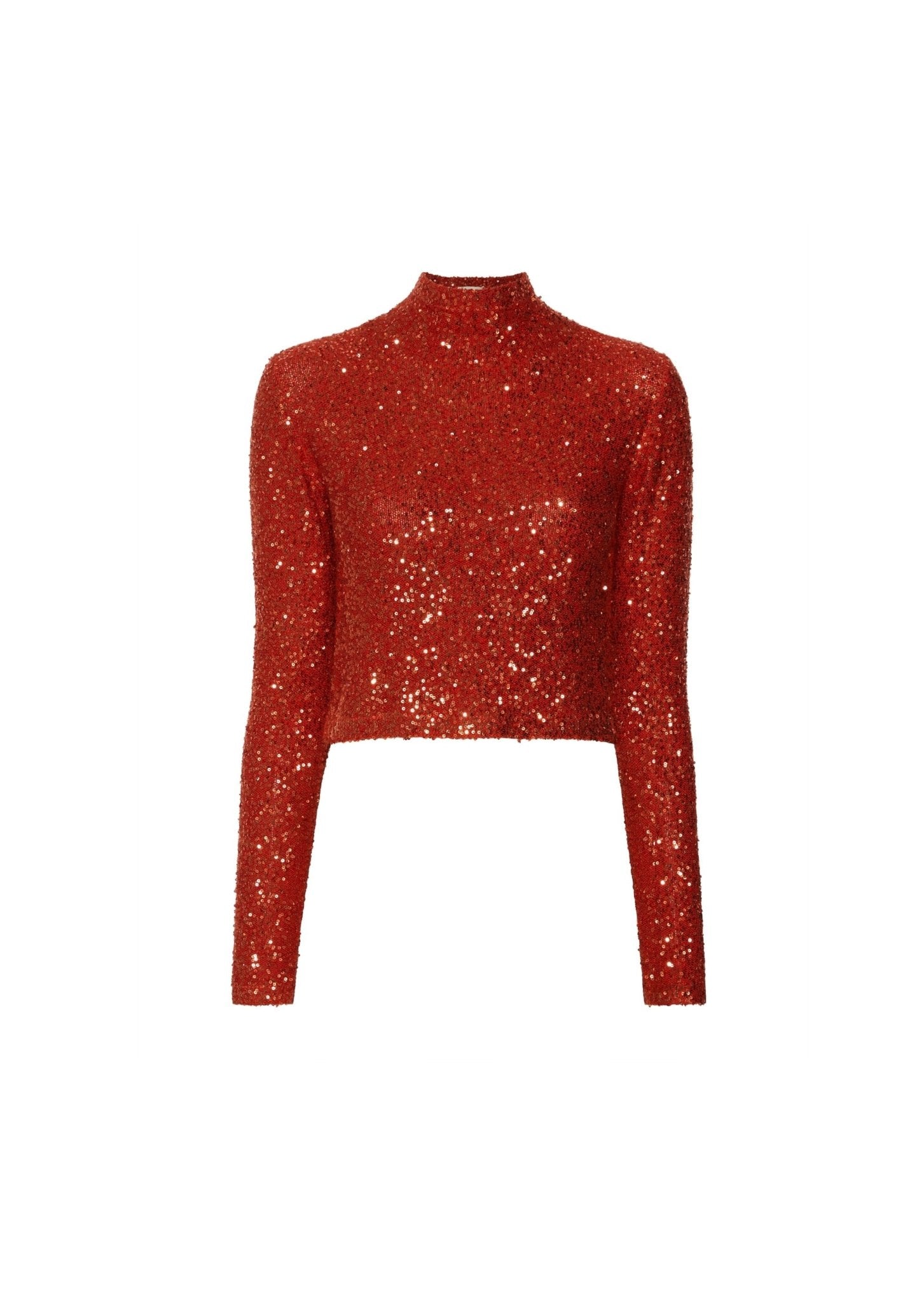 Sequin Cashmere Cropped Top - LAPOINTE