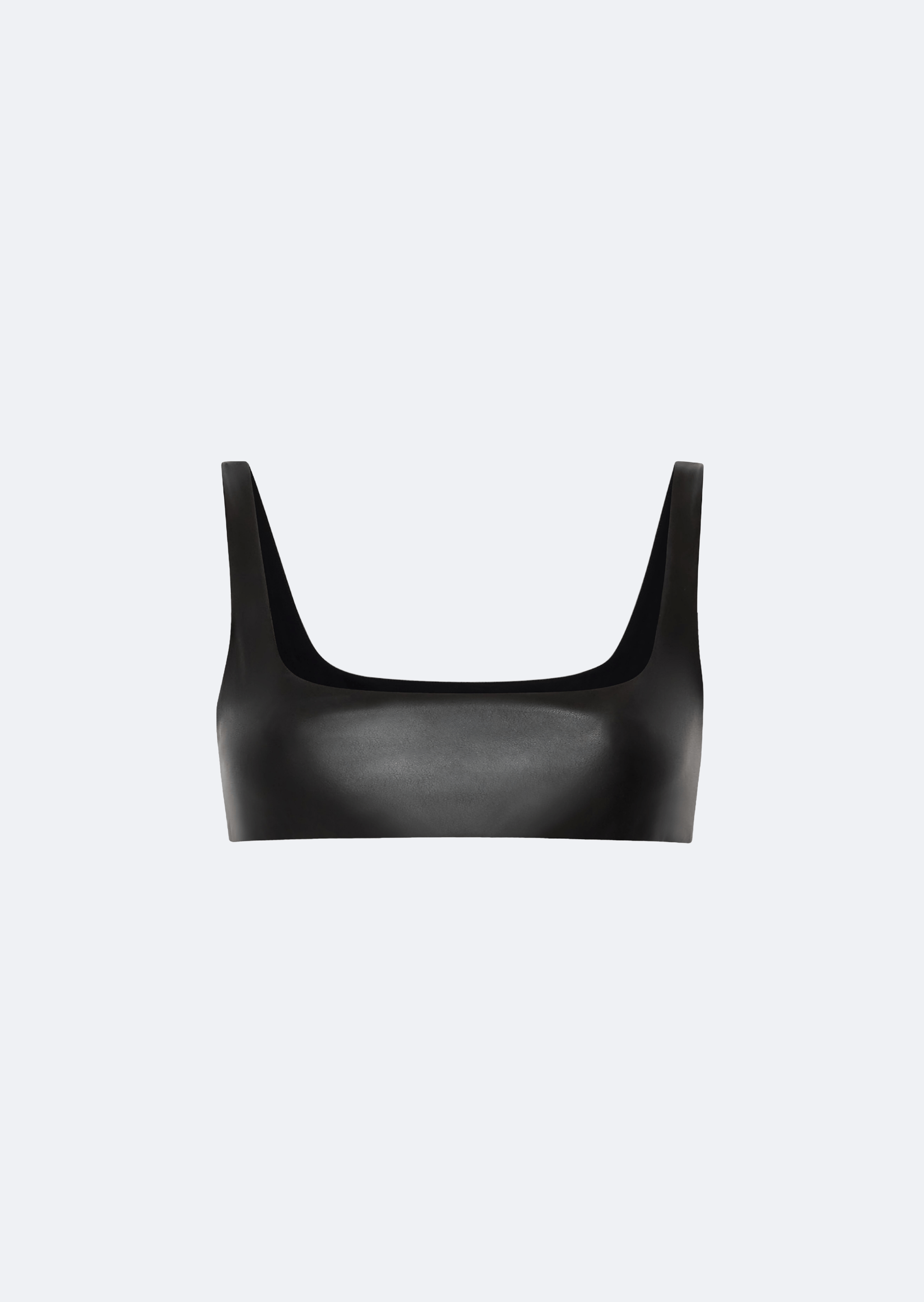 Stretch Faux Leather Bra Top - LAPOINTE