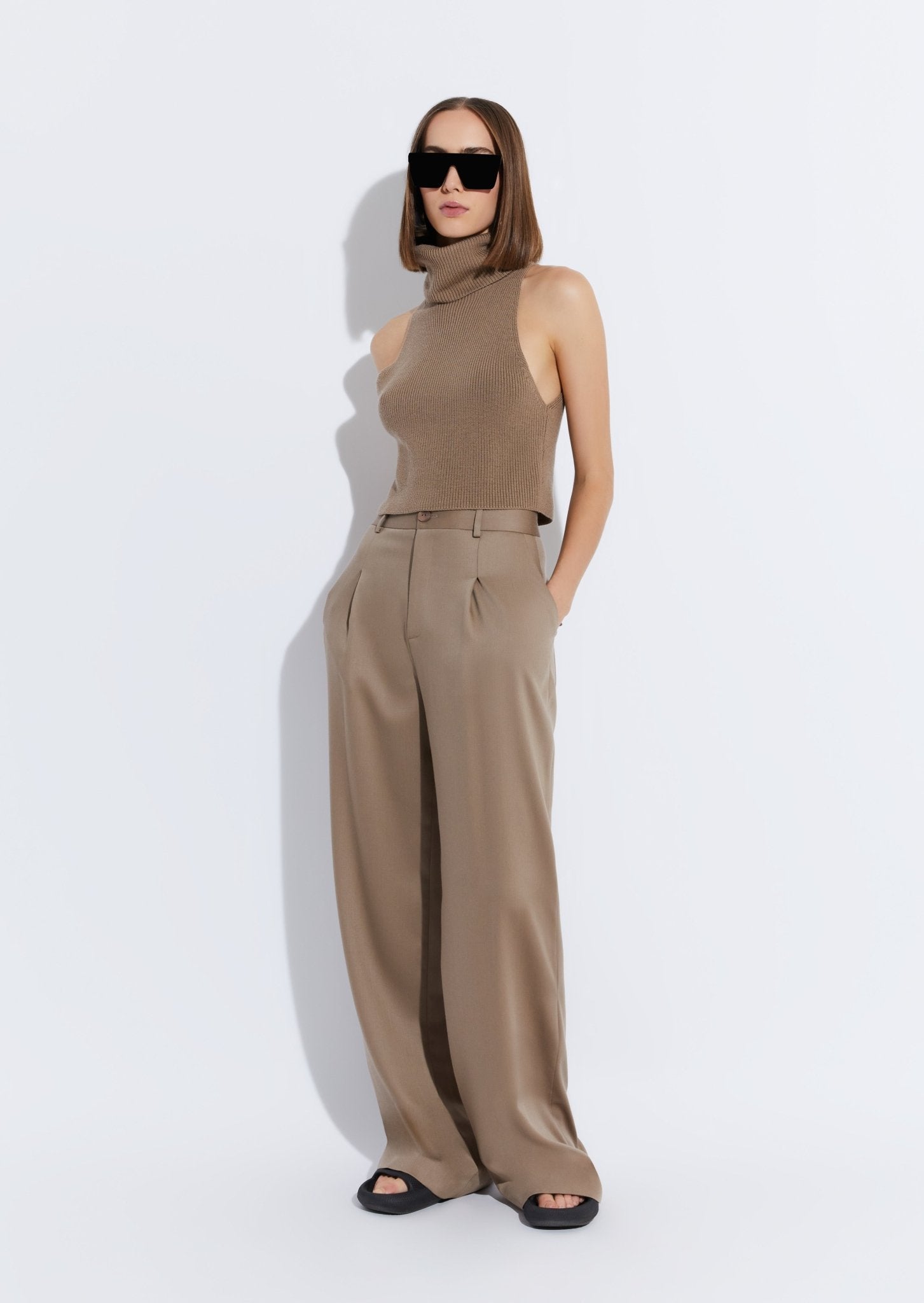 Wool Relaxed Pleated Pant - LAPOINTE