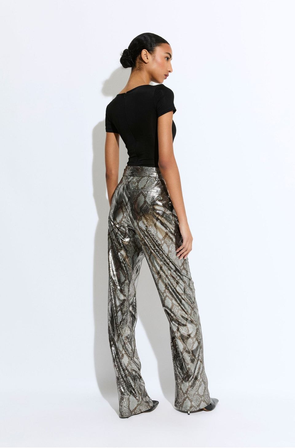 Metal Snake Belted Pant