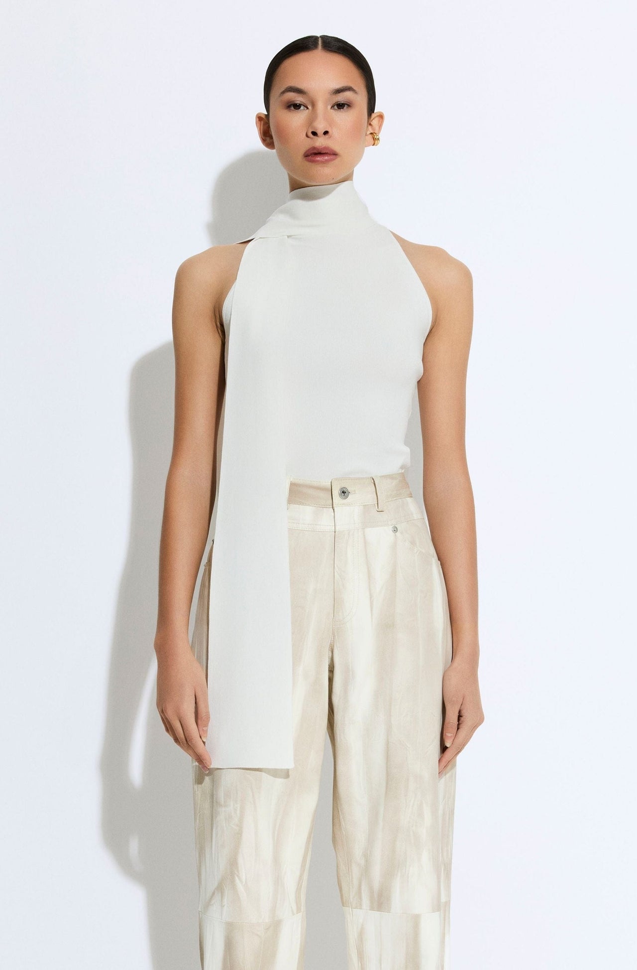 Matte Viscose Halterneck Top