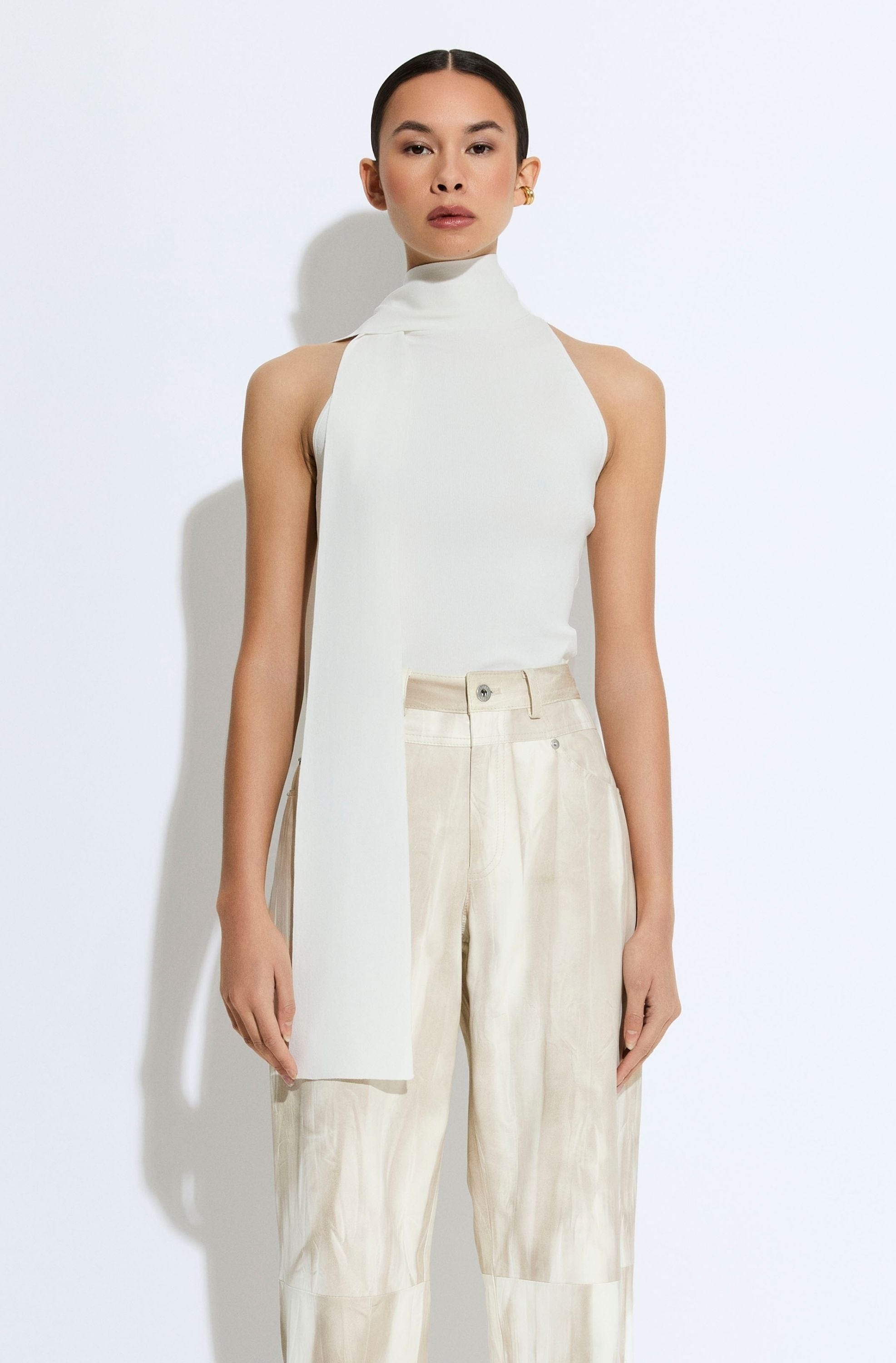 Matte Viscose Halterneck Top