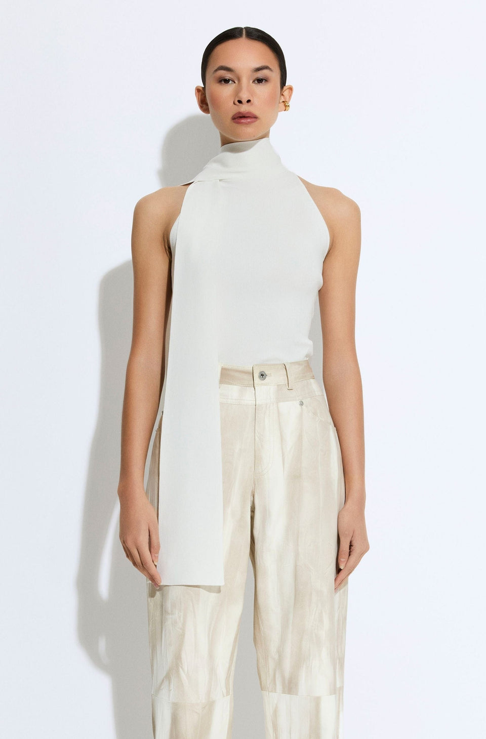 Matte Viscose Halterneck Top