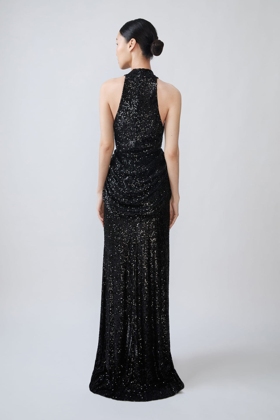 Mini Stretch Sequin Draped Waist Skirt