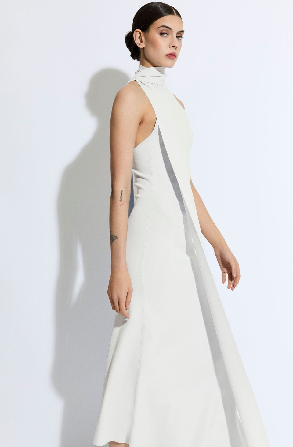 Matte Viscose Halterneck Dress