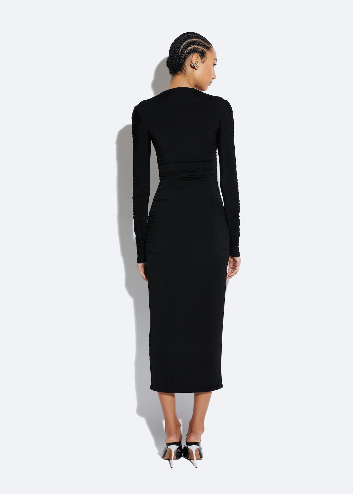 LAPOINTE Jersey Drawstring Dress 4 Black