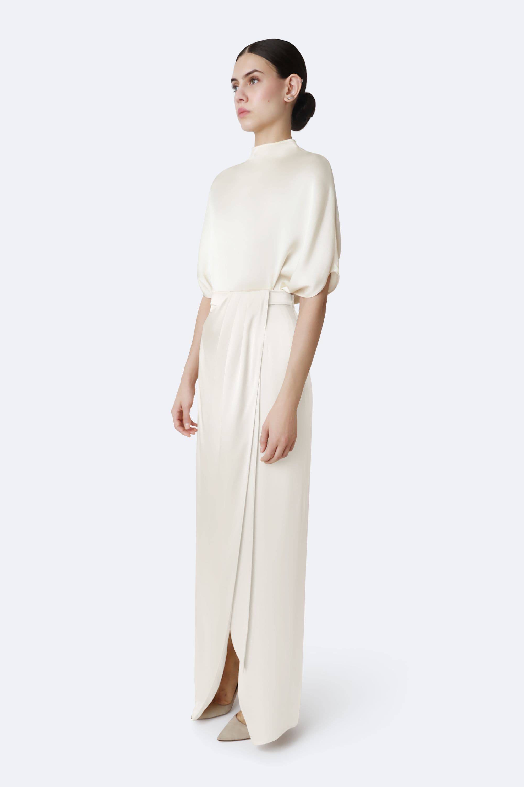 Satin Wrap Maxi Skirt - LAPOINTE