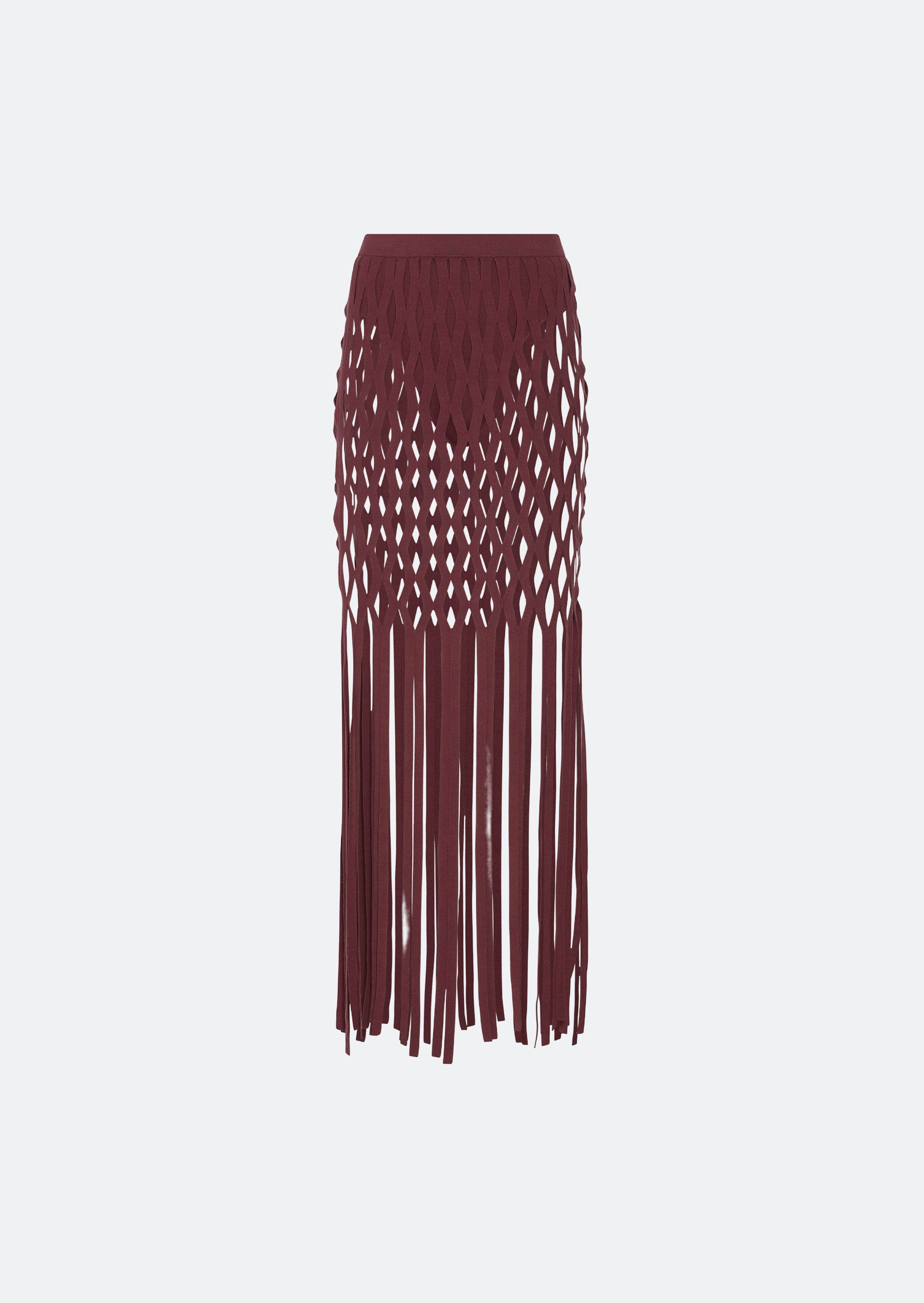 Matte Viscose Fishnet Skirt And Brief