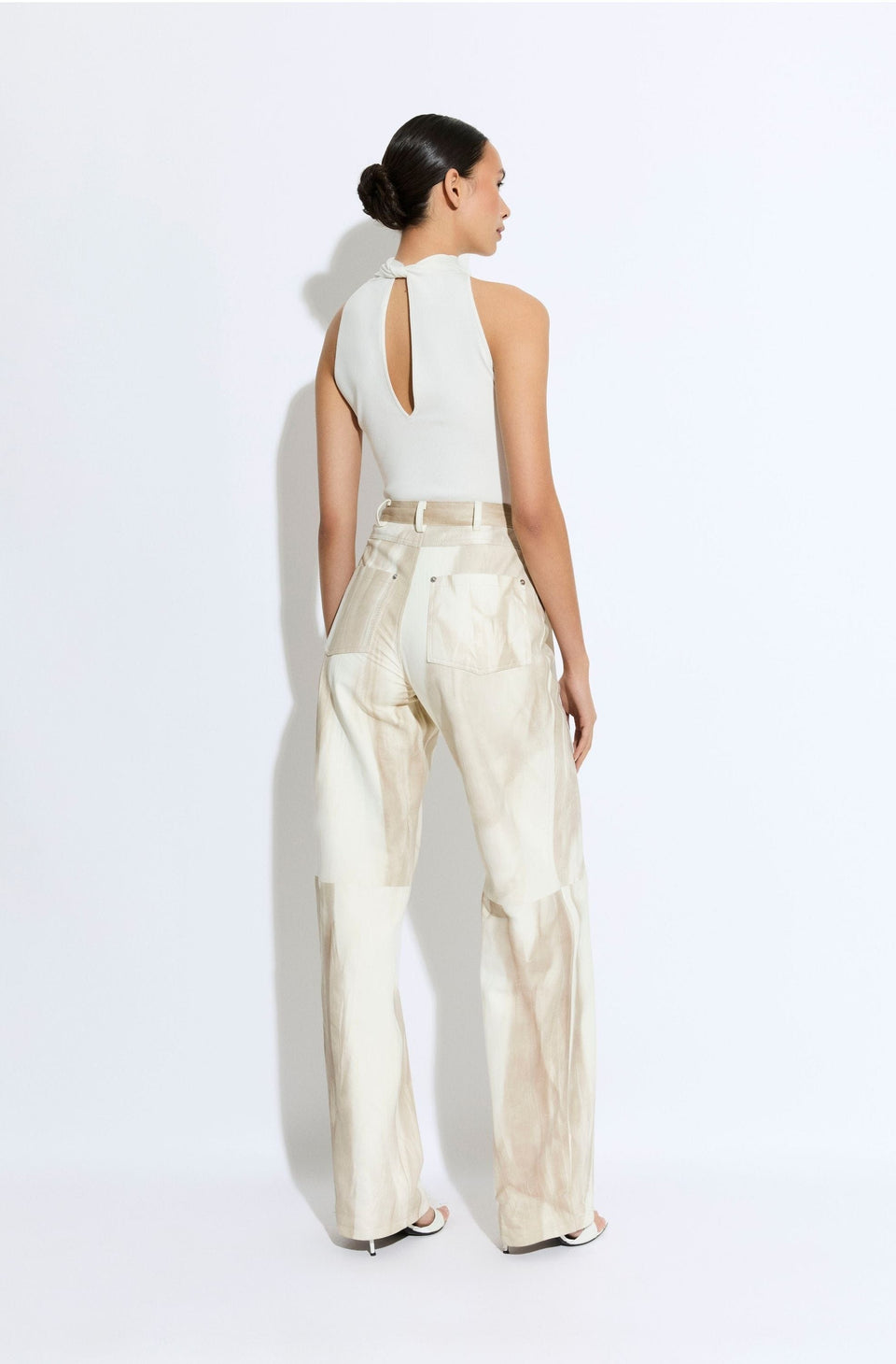 Marbled Nappa Double Seam Pant