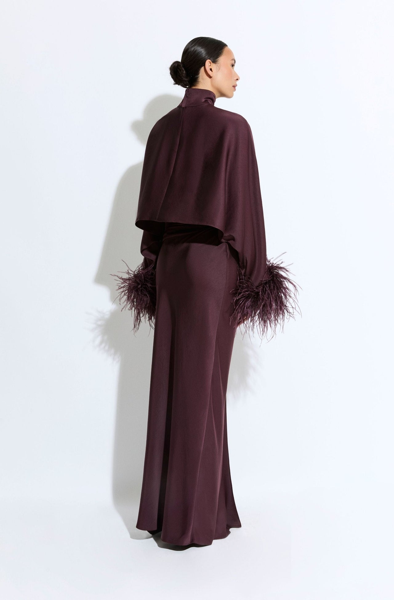 Lightweight Satin Asymmetric Maxi Skirt