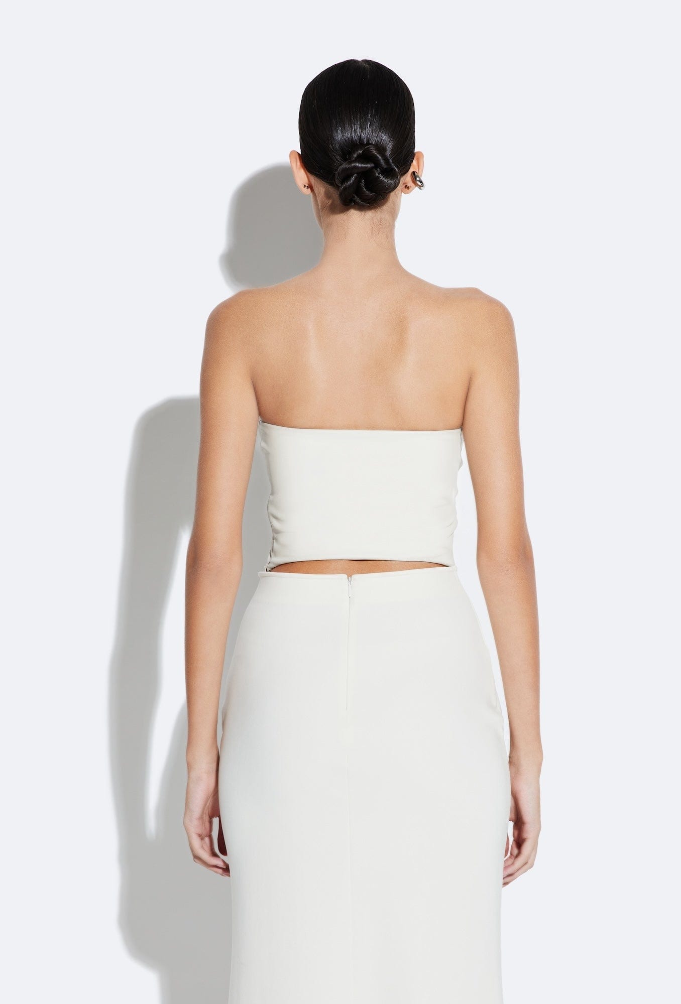 Stretch Faux Leather Tube Top - LAPOINTE